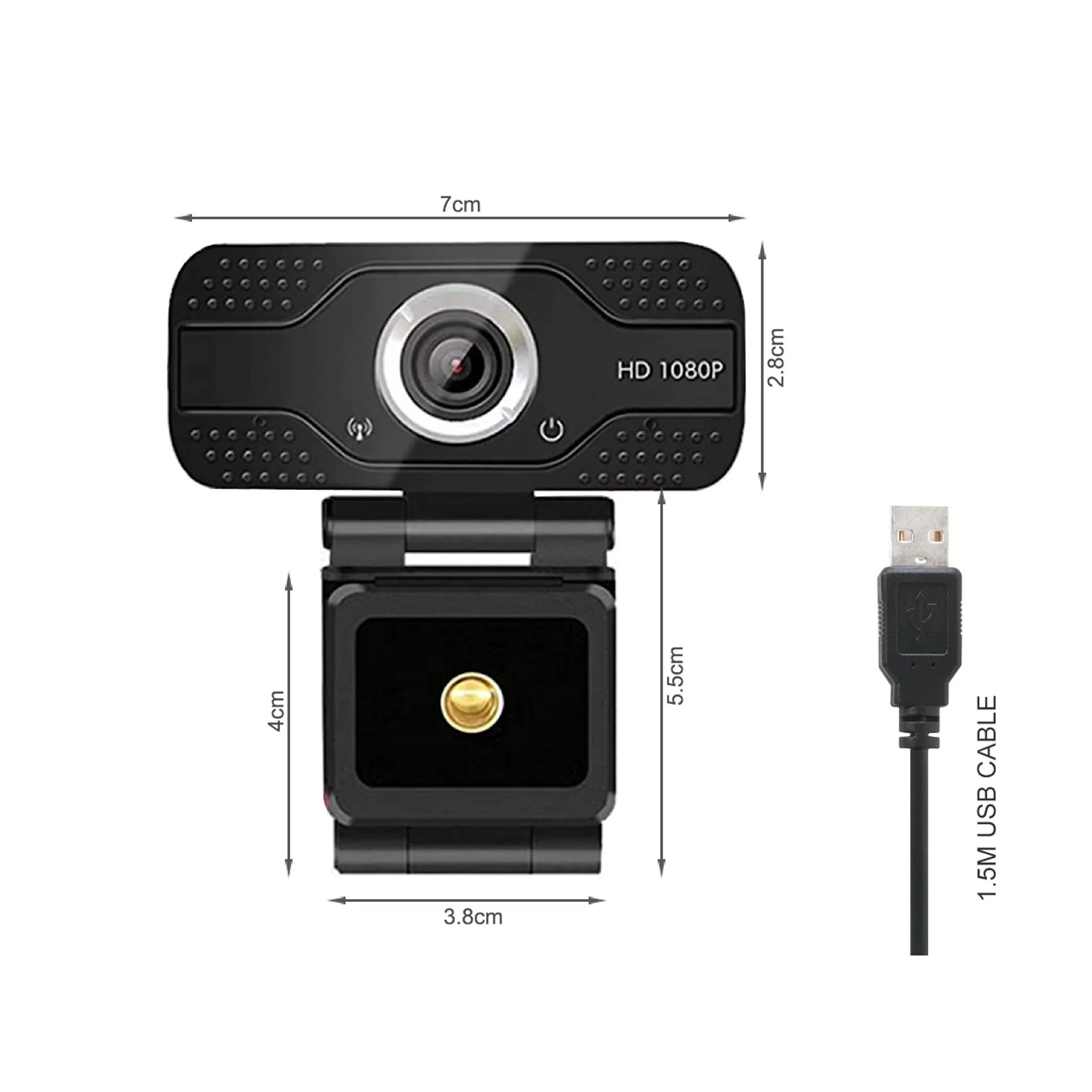 1080P Full HD Webcam with Microphone (0.001m3 - 0.074kg) - Image 6