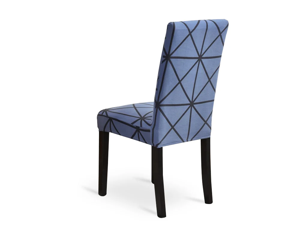 Dining Chair Cover - Set of 4 - Grid - Image 7
