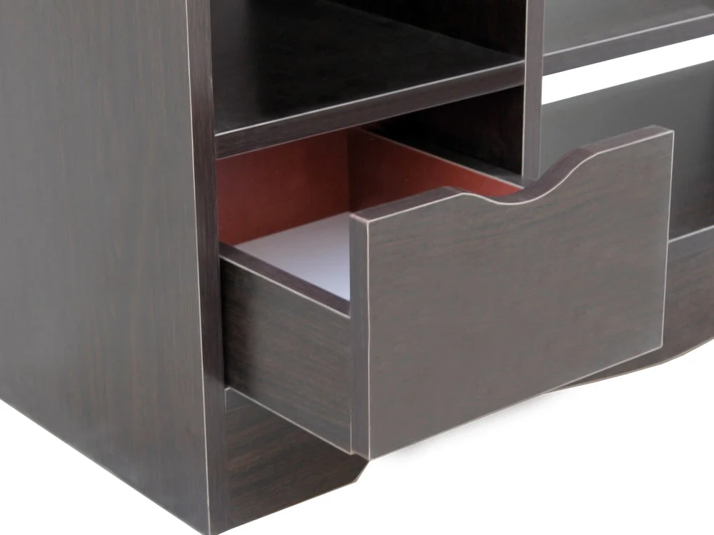 80CM 2 Drawer Shoe Rack Bench - BLACK WALNUT - Image 5