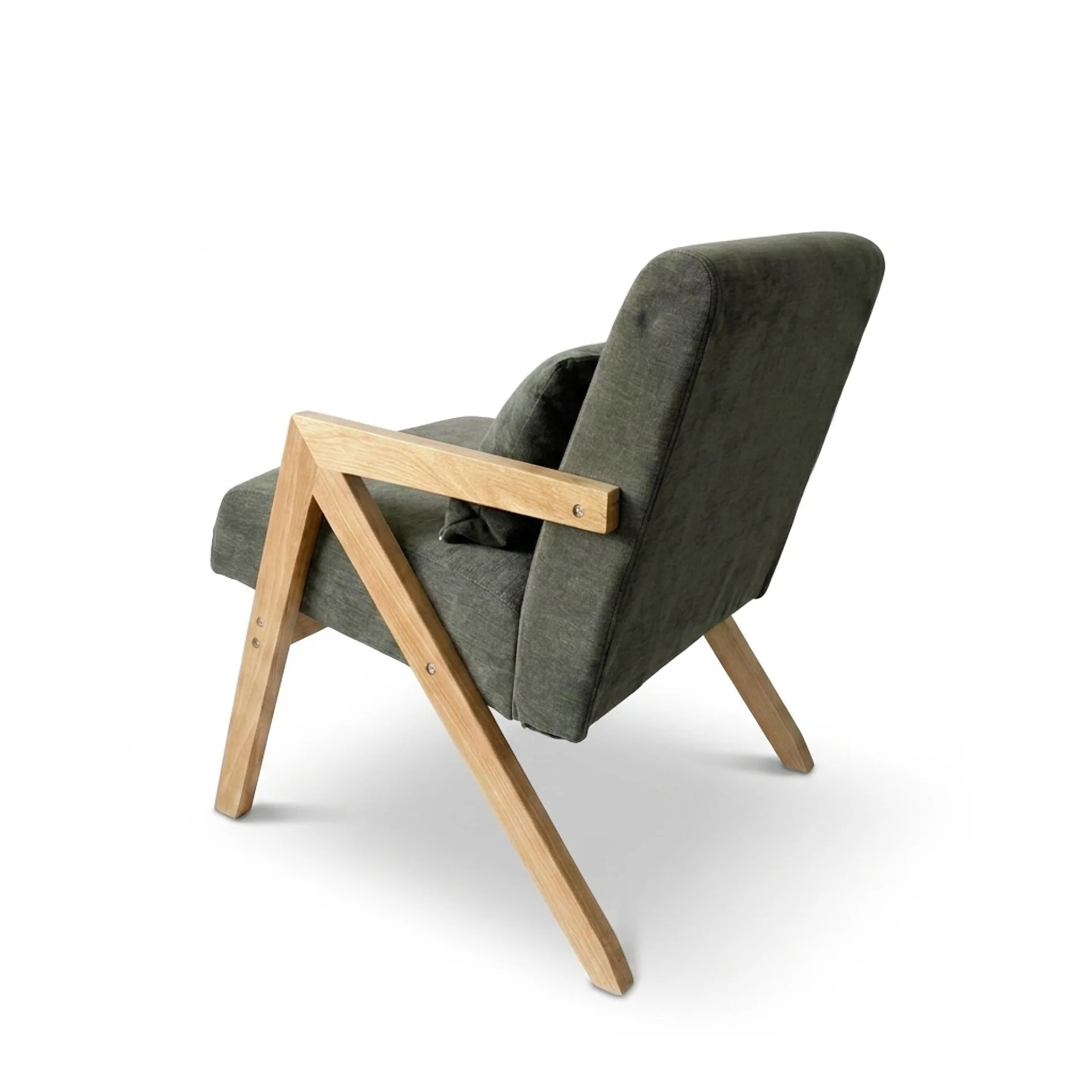 Aalto Velvet Armchair - Dark Green - Image 11