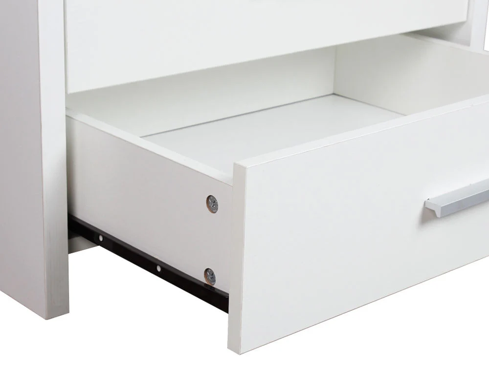 ABEL Bedside Table with 2 Drawer - WHITE - Image 4