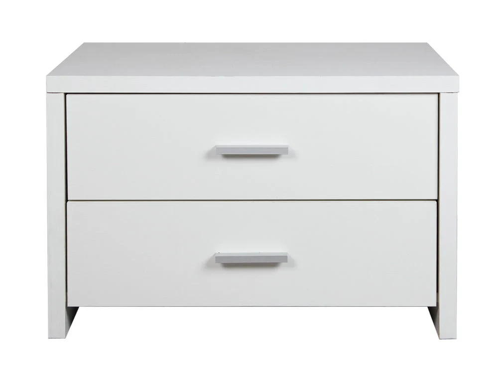 ABEL Bedside Table with 2 Drawer - WHITE - Image 8