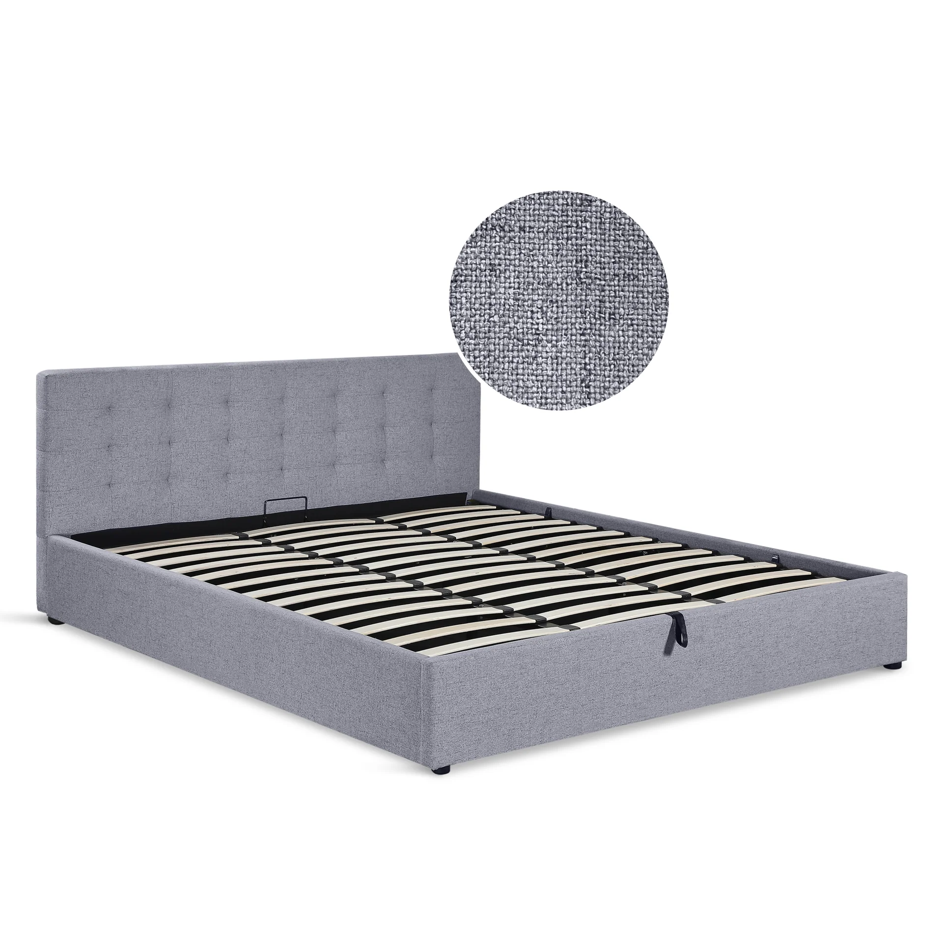 Abigail Super King Gas Lift Bed Frame - Grey - Image 12