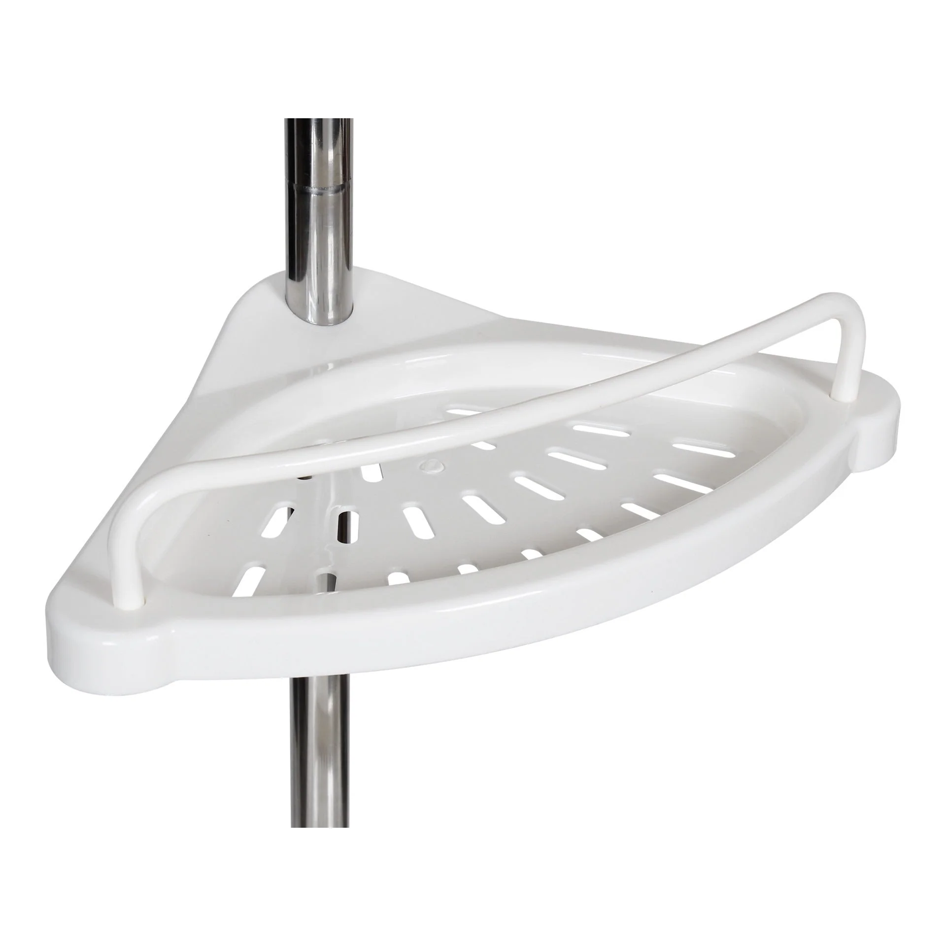 Adjustable Tension Pole Corner Shower Caddy - Image 7