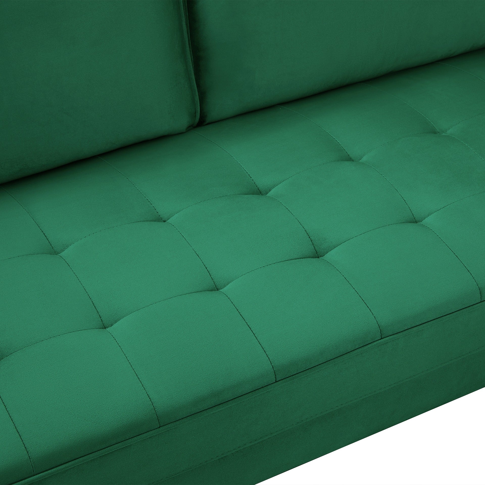 Alaina Velvet 3 Seater Sofa - Green - Image 10