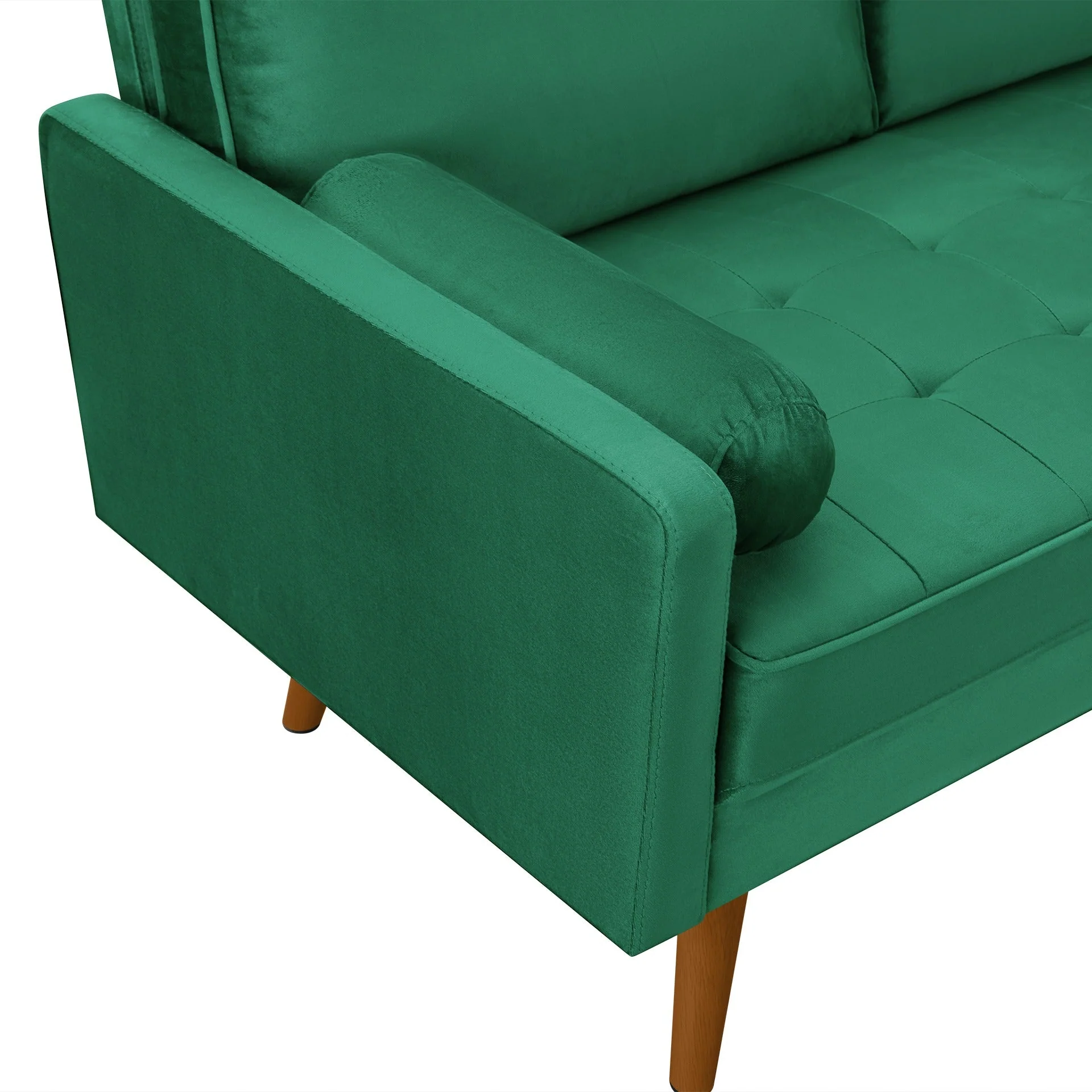 Alaina Velvet 3 Seater Sofa - Green - Image 11