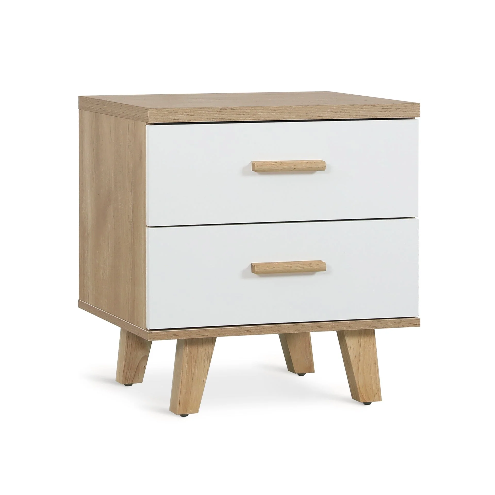 Alton Bedside Table - Natural + White - Image 6