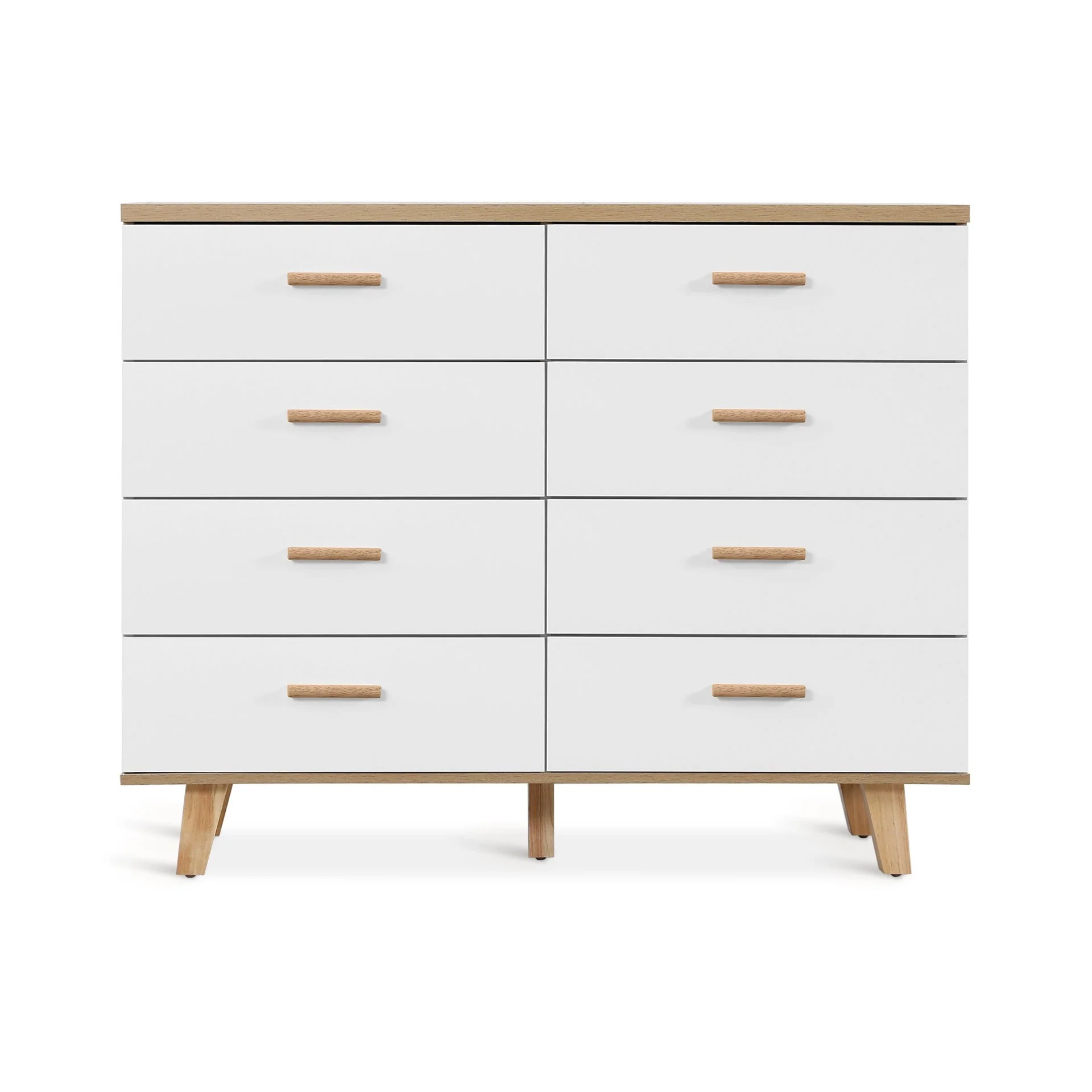 Alton Low Boy 8 Drawers - Natural + White - Image 10