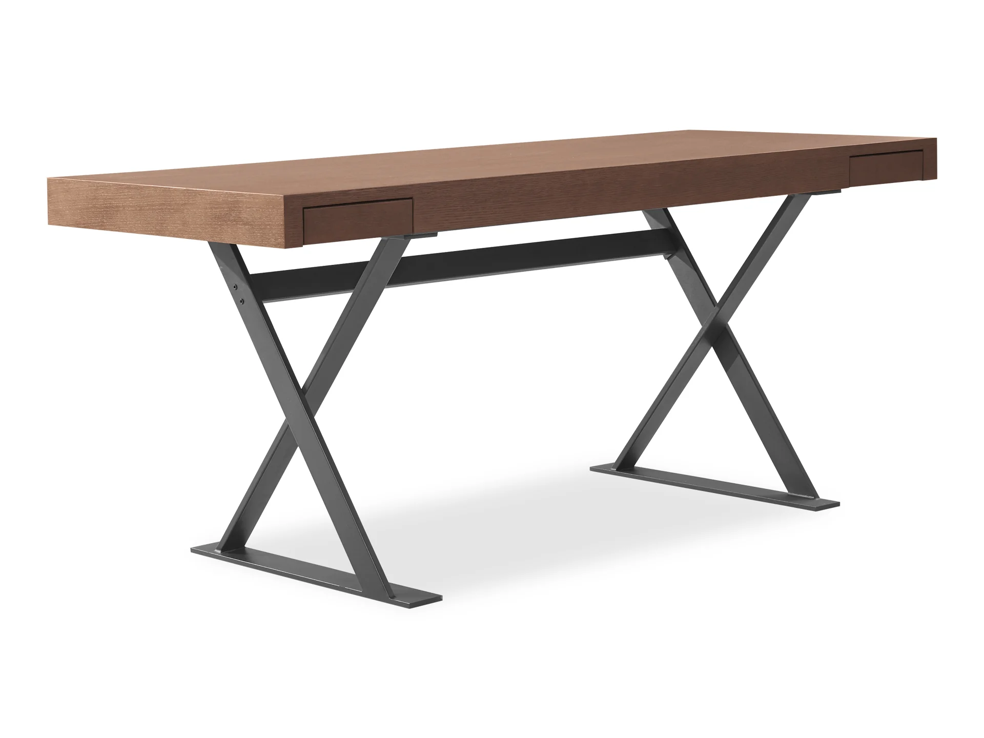 Alva 180cm Computer Desk - Black Oak - Image 2