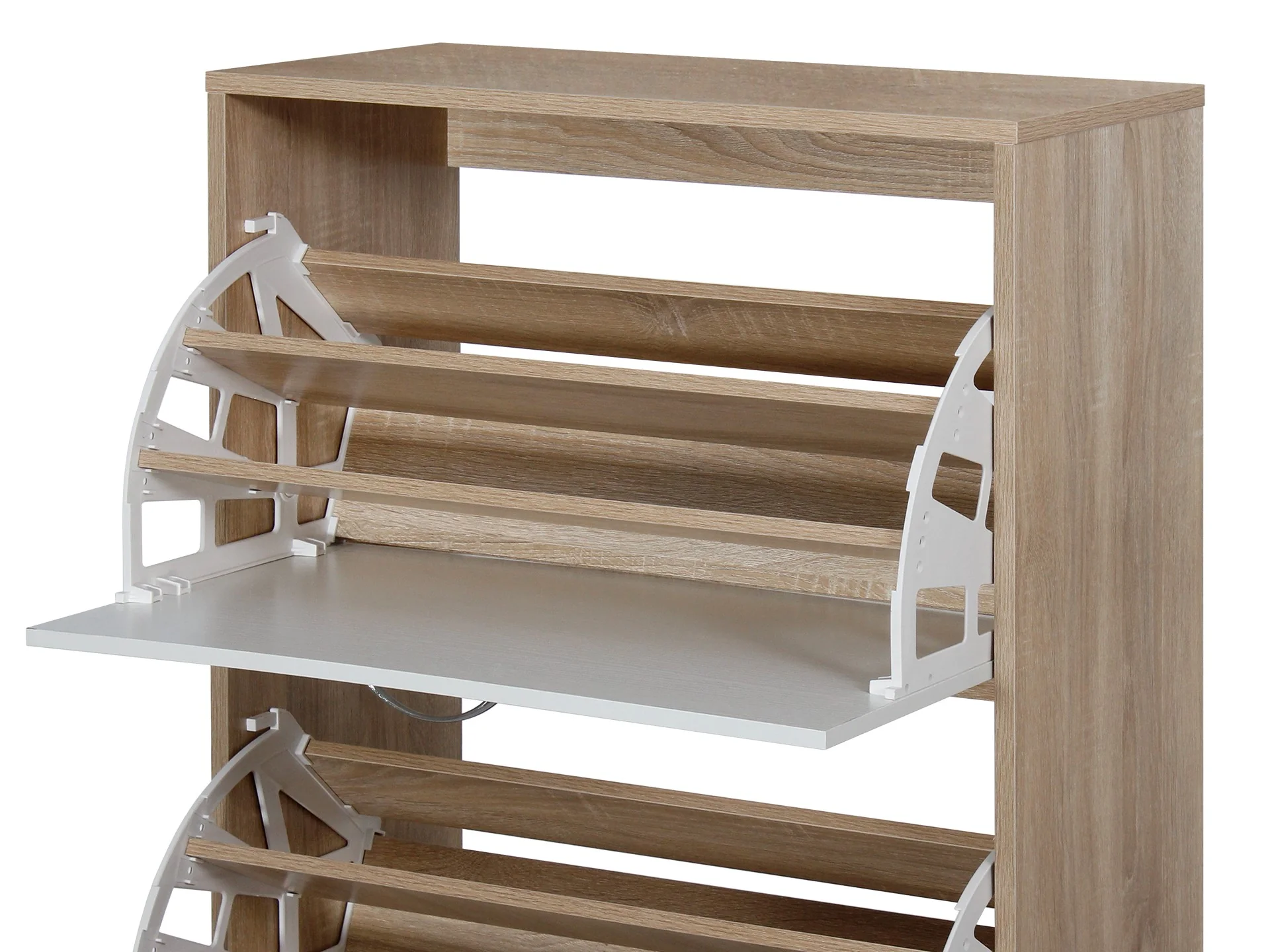 Anau 3 Drawer Shoe Cabinet Storage Rack - Oak - Image 5