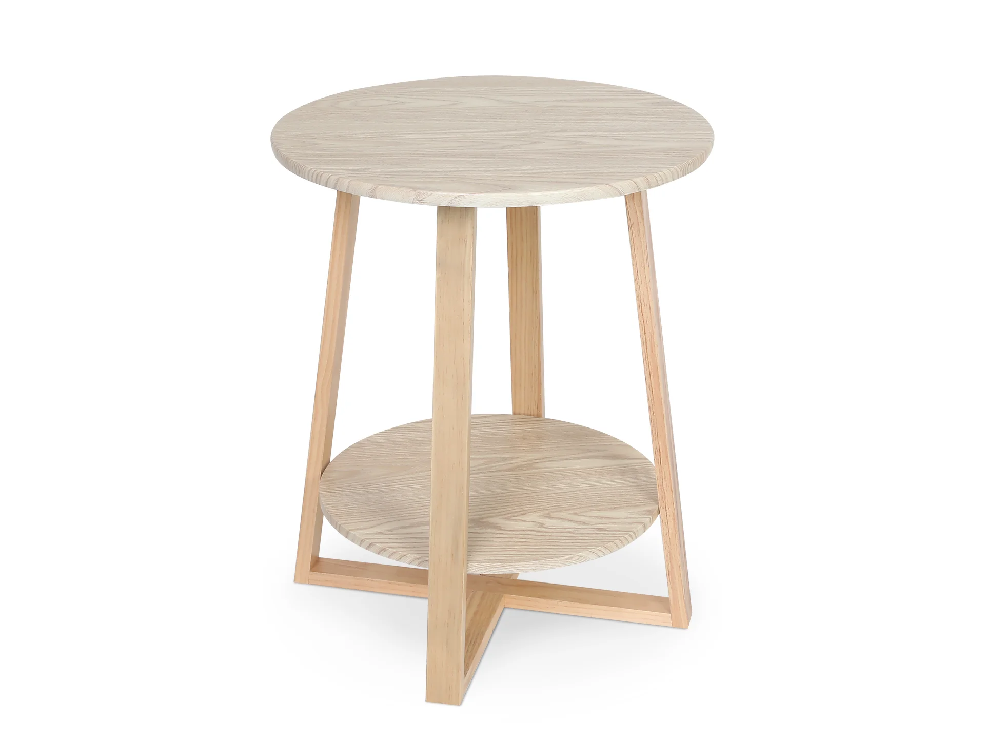 Andile Round Coffee Table Side Table - Oak - Image 2