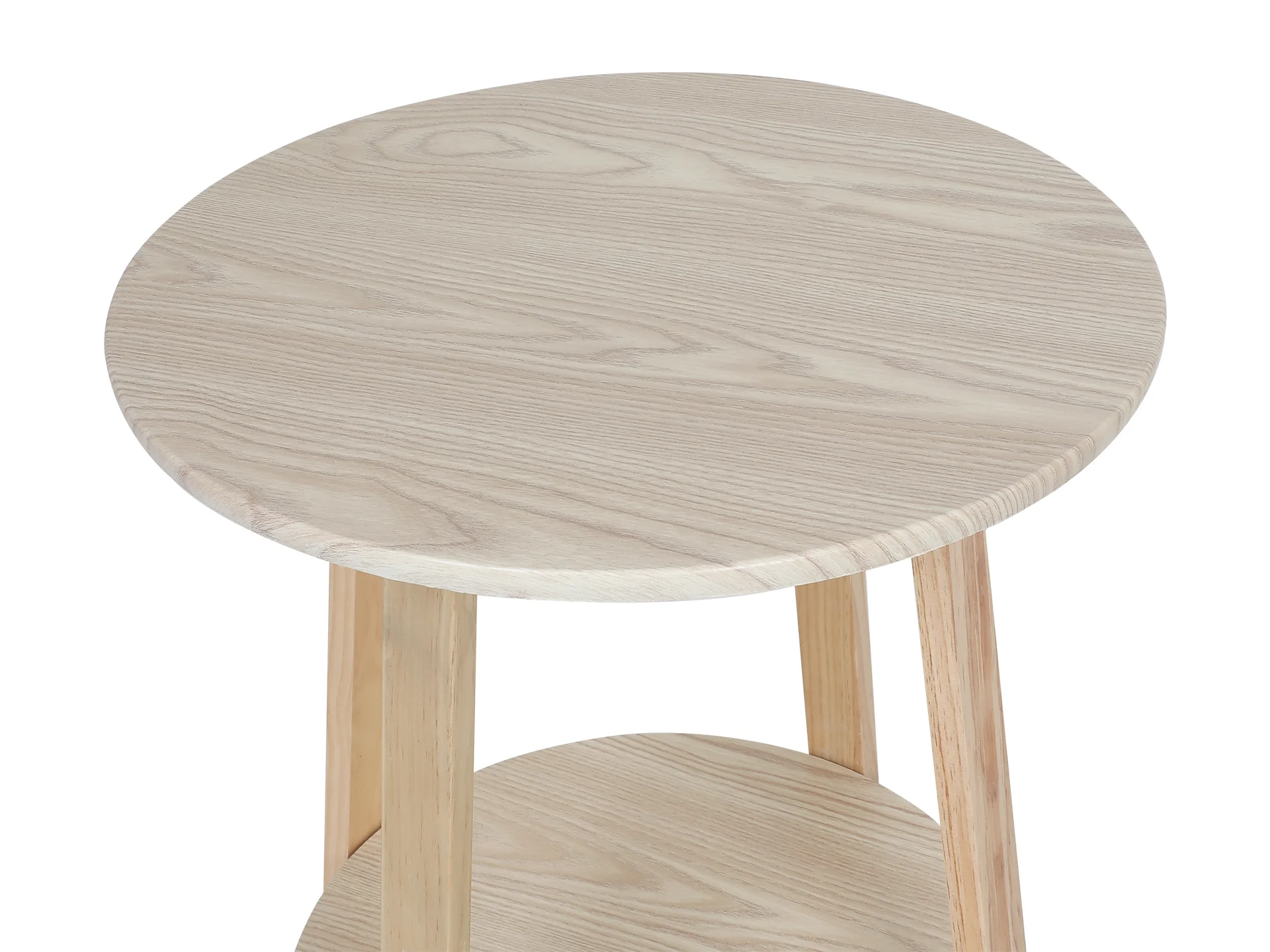 Andile Round Coffee Table Side Table - Oak - Image 5