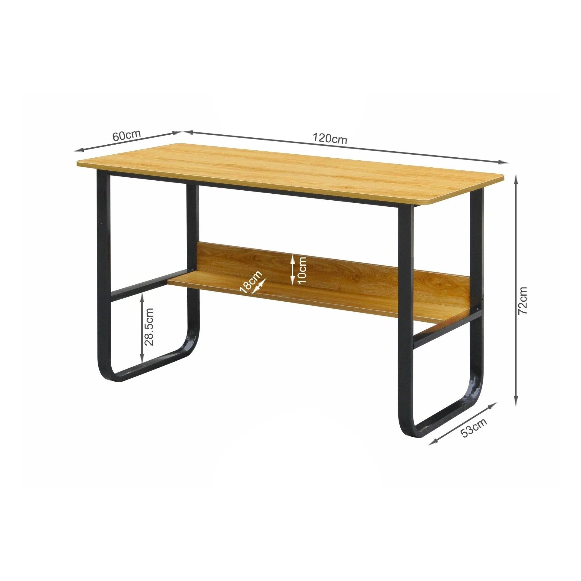 Andrea 120cm Desk - Black - Image 10