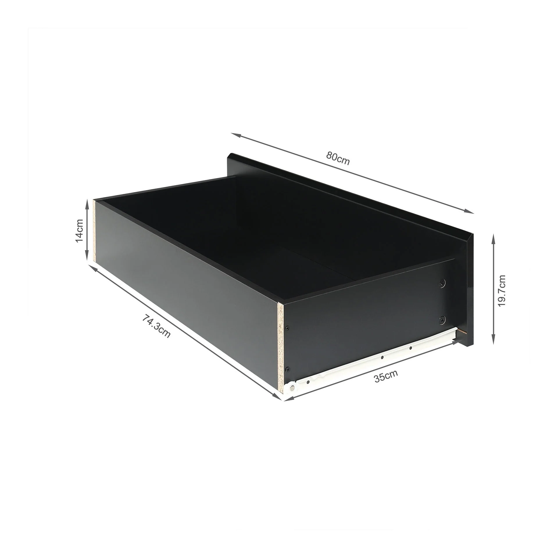 Angeles High Gloss 4 Drawer Tallboy - Black - Image 12