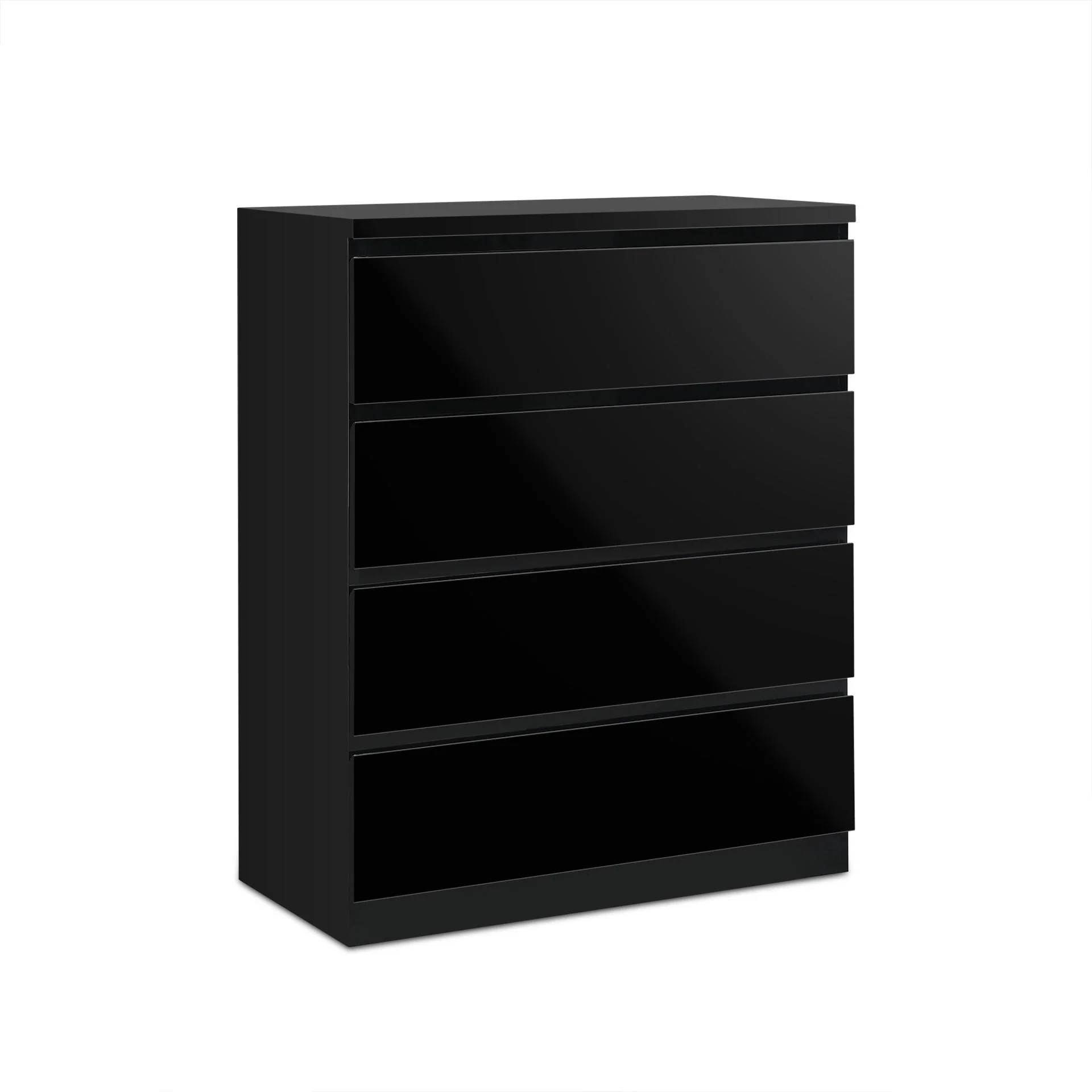 Angeles High Gloss 4 Drawer Tallboy - Black - Image 8