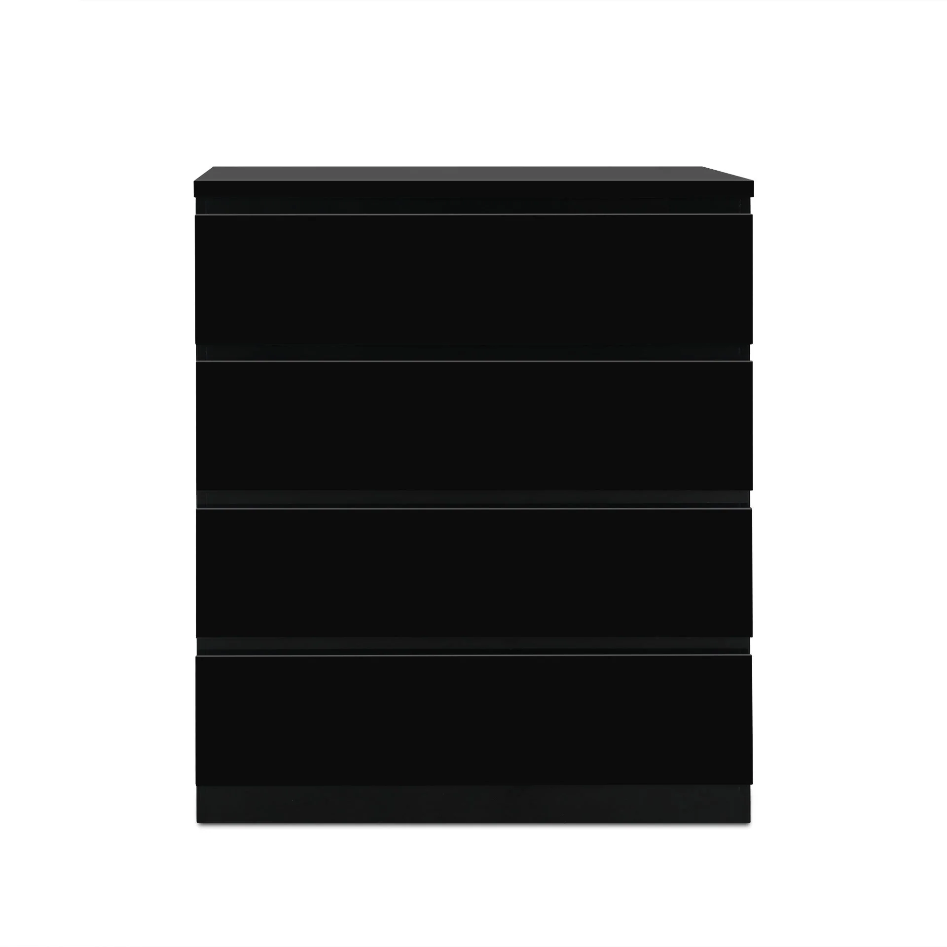 Angeles High Gloss 4 Drawer Tallboy - Black - Image 9