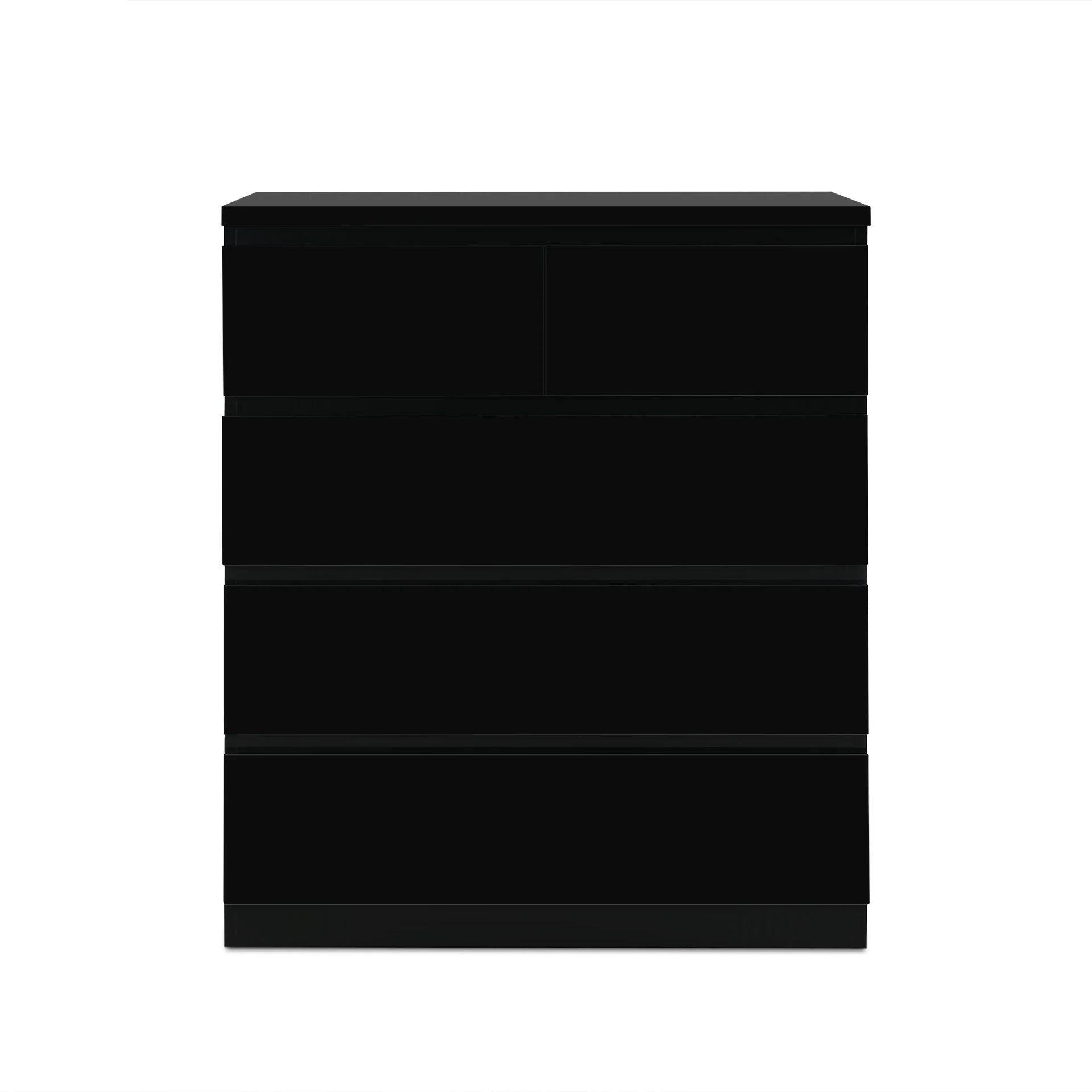 Angeles High Gloss 5 Drawer Tallboy - Black - Image 8