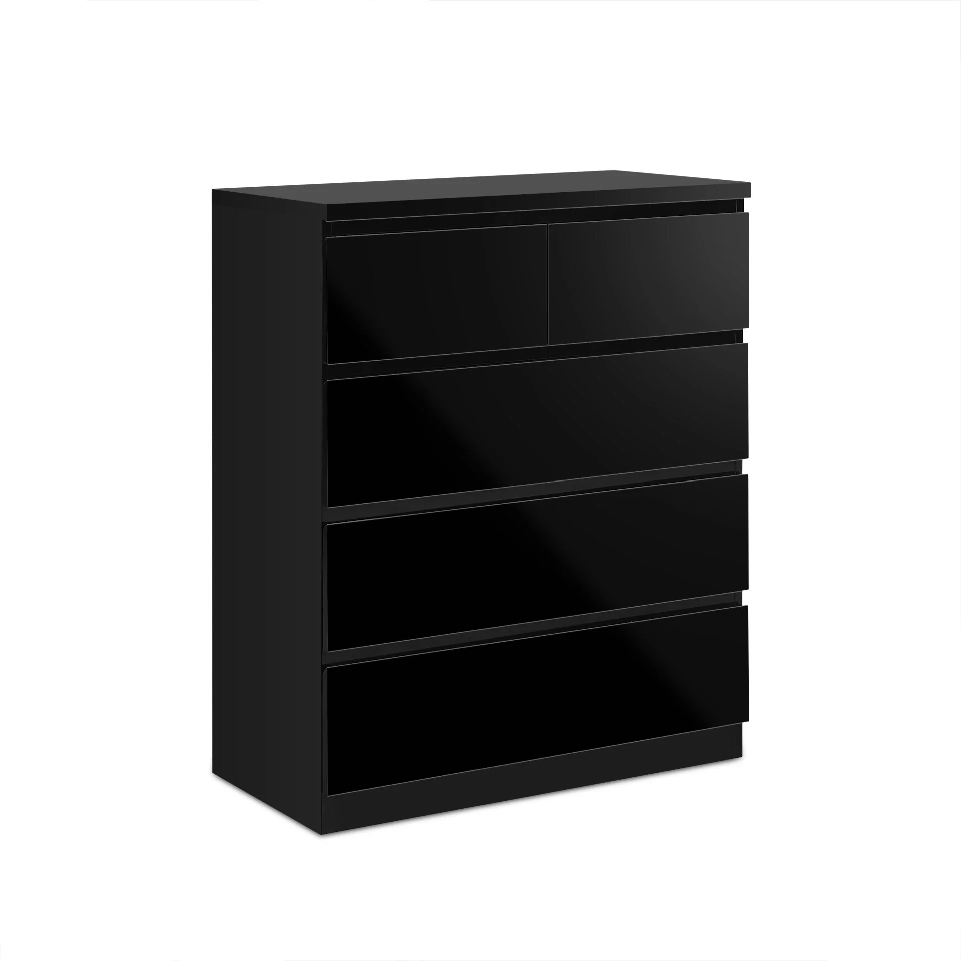 Angeles High Gloss 5 Drawer Tallboy - Black - Image 9