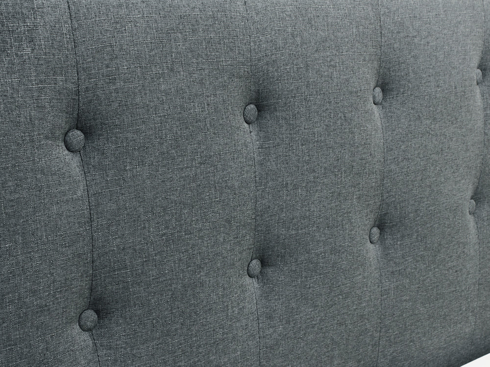 AORAKI Fabric Slat Bed with Headboard - DOUBLE - Image 6