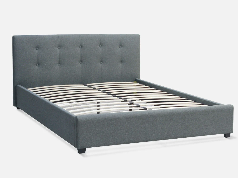 AORAKI Fabric Slat Bed with Headboard - QUEEN - Image 4