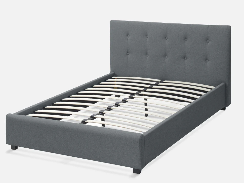AORAKI Fabric Slat Bed with Headboard - QUEEN - Image 5