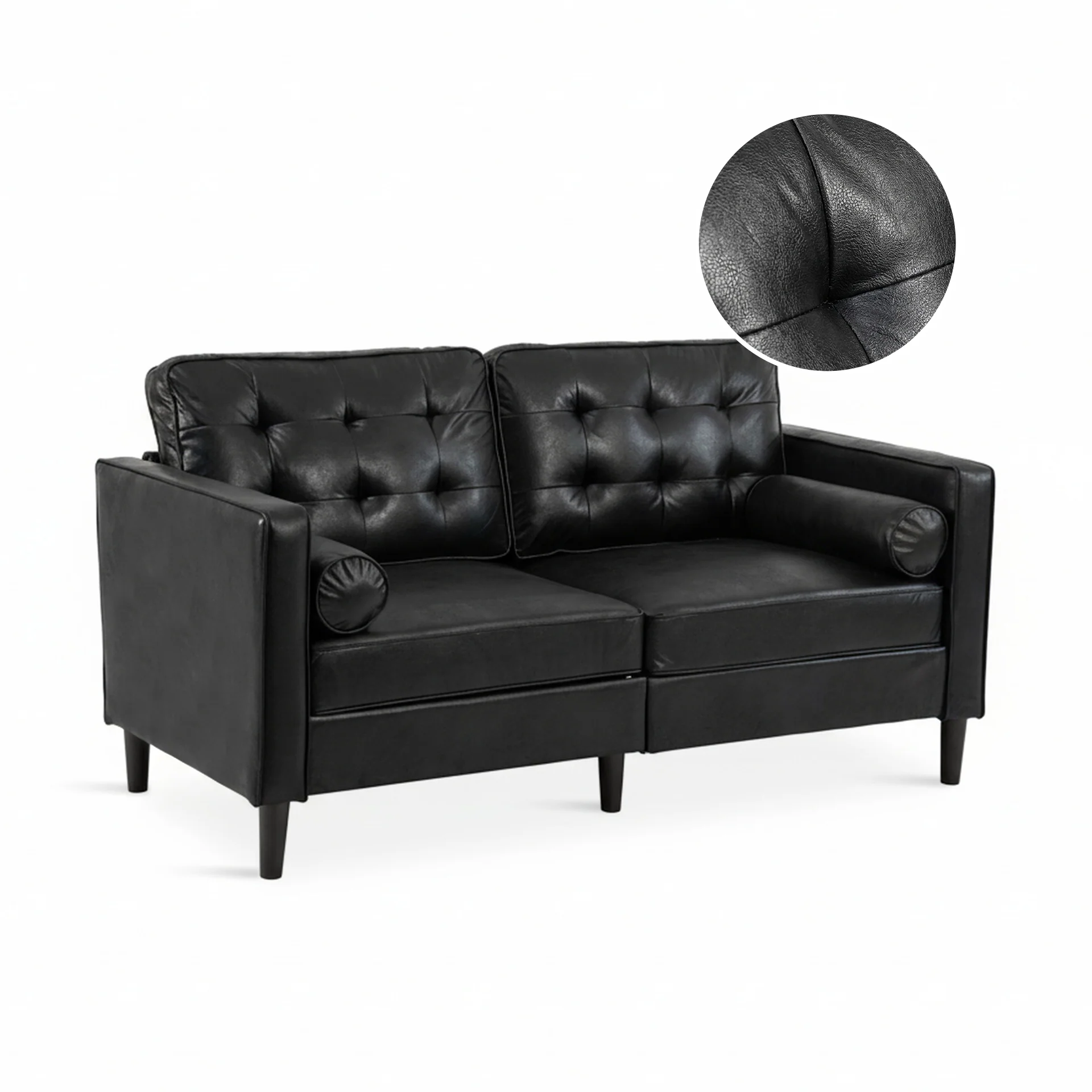 Apex 2 Seater Sofa - Black - Image 7