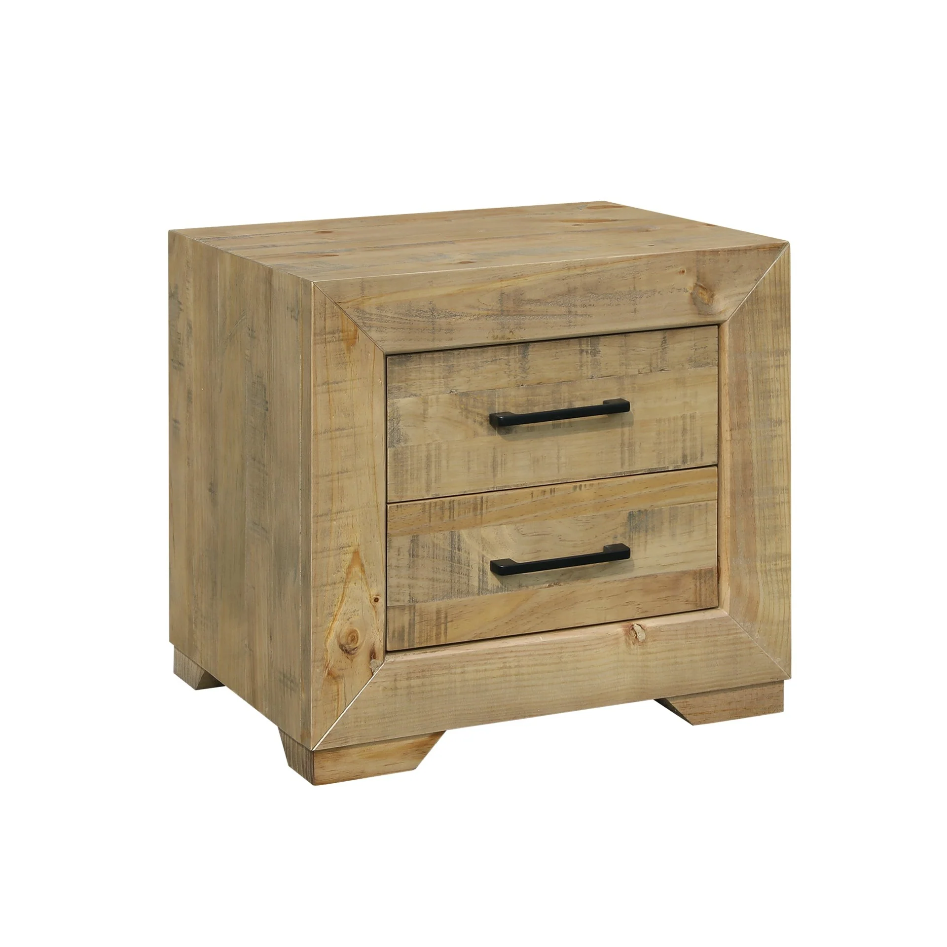Argento Solid Wood Bedside Table - Delhi - Image 3