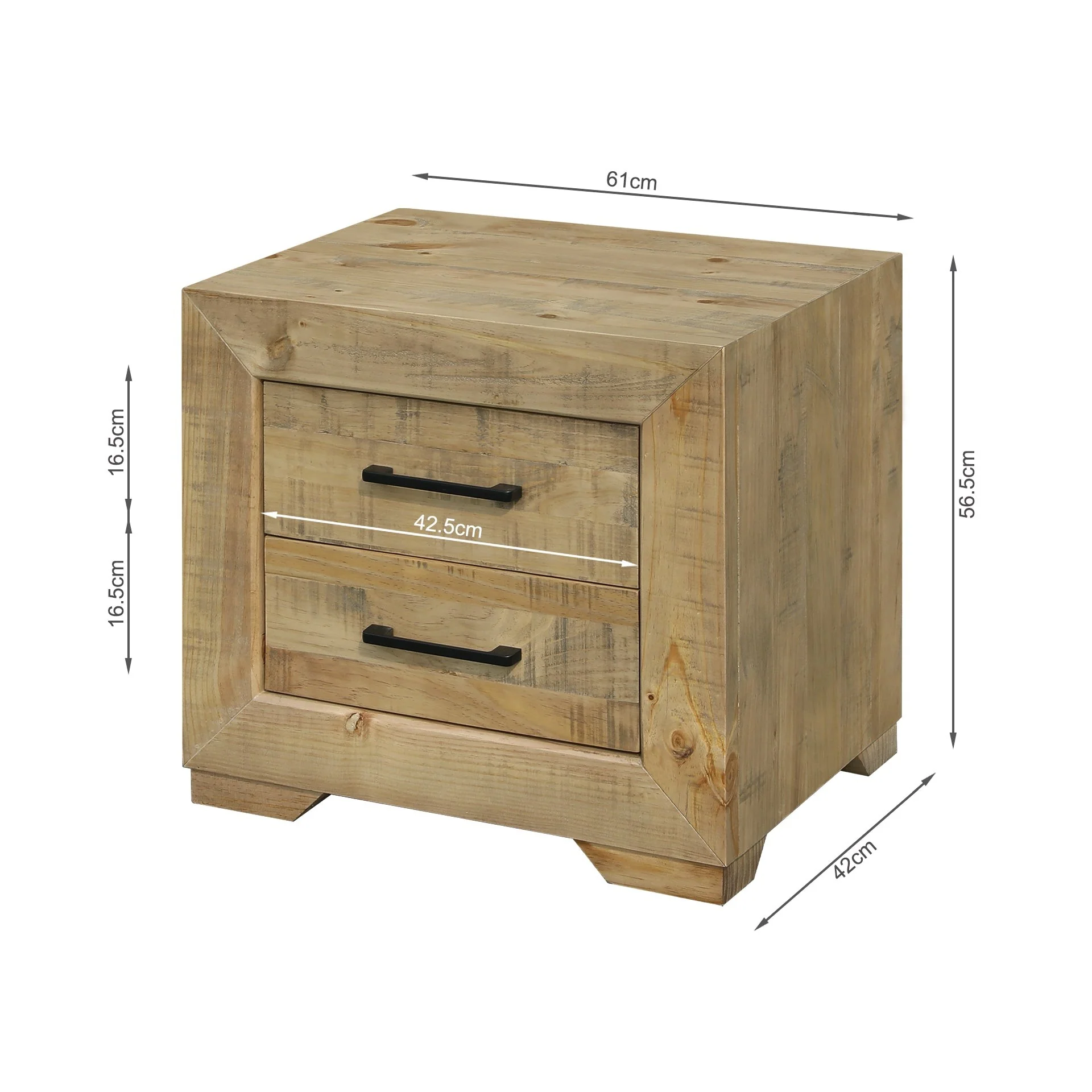 Argento Solid Wood Bedside Table - Delhi - Image 6