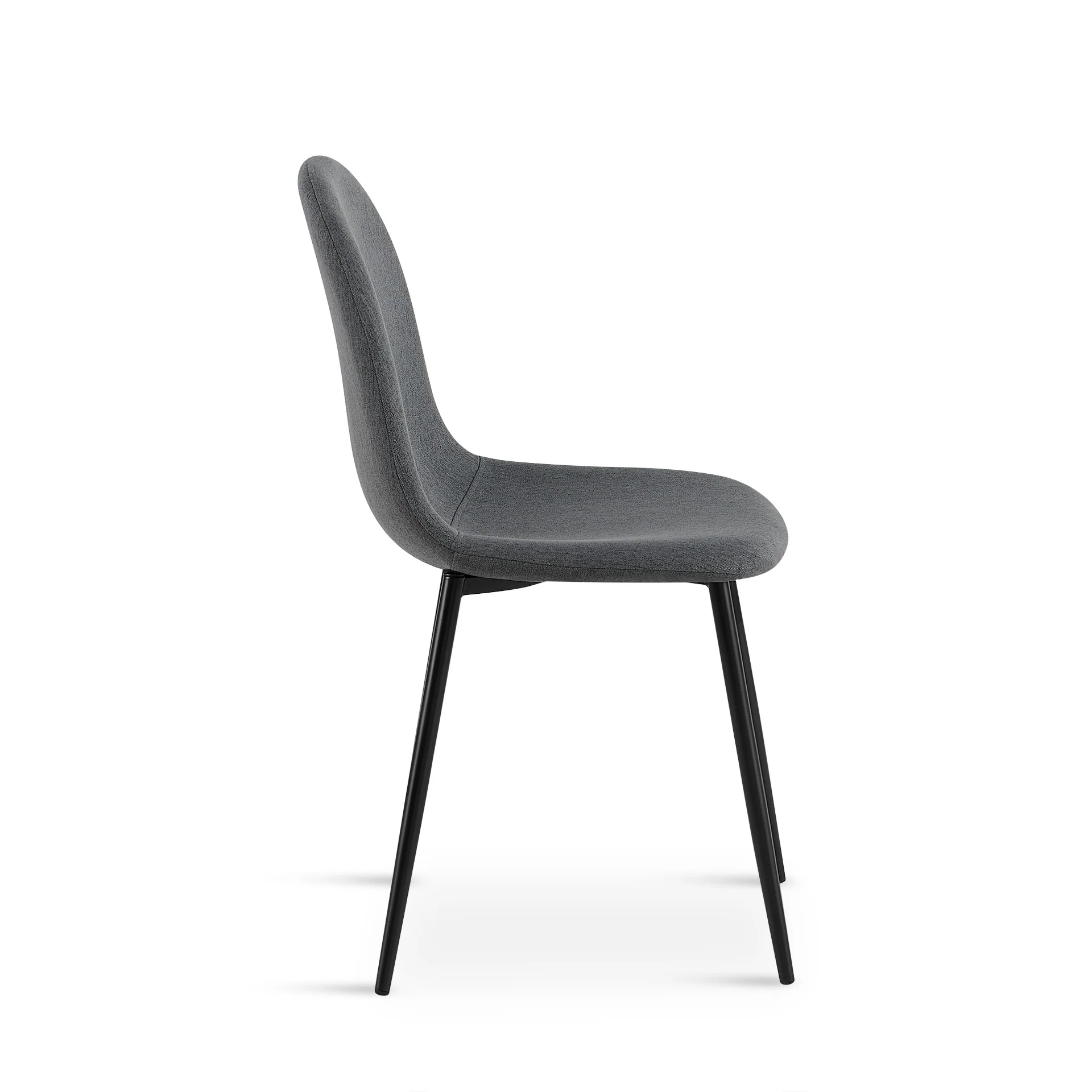 Arlo Linen Dining Chair - Set of 4 - Dark Grey - Image 9
