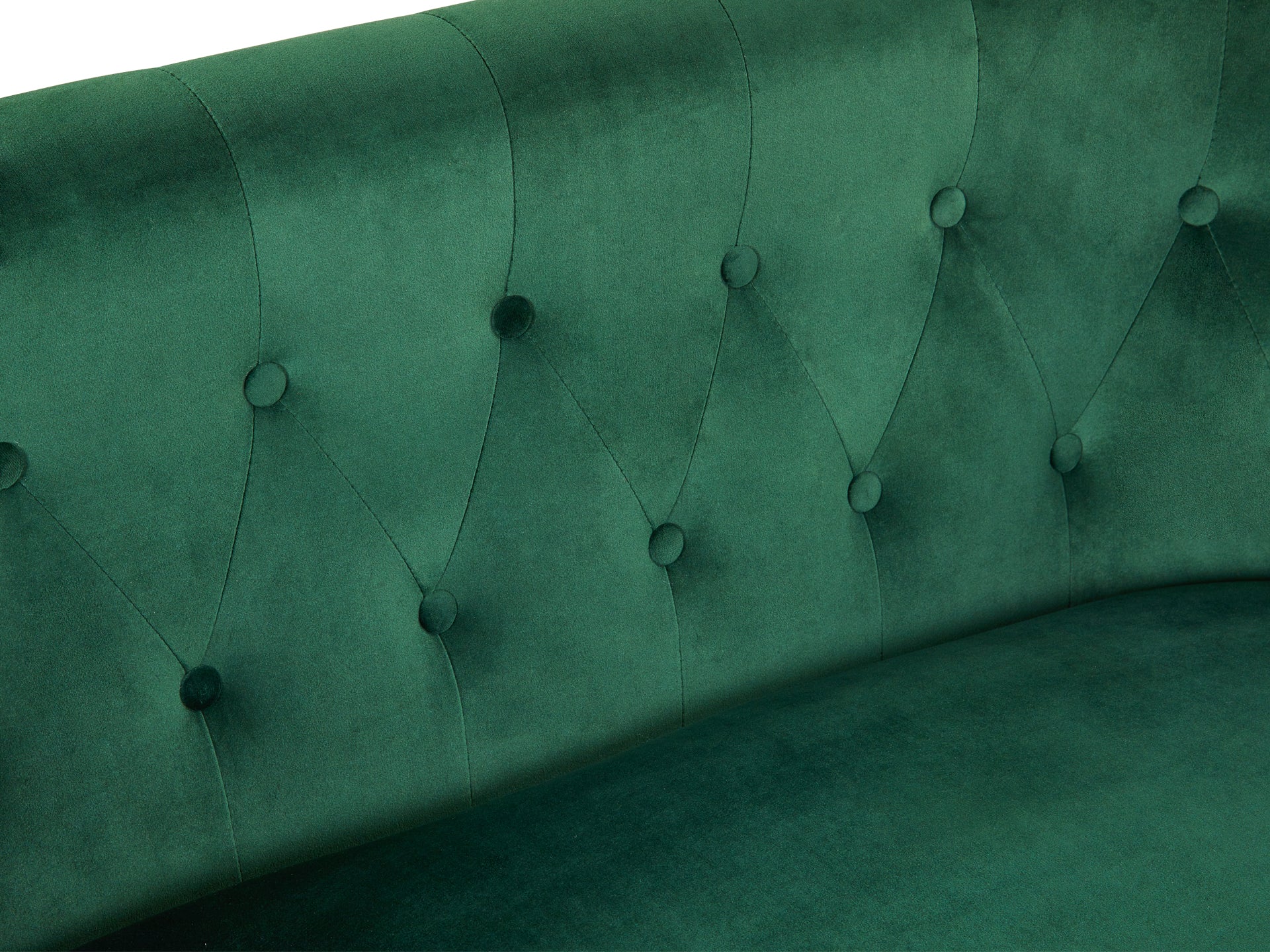 Astana 2 Seater Velvet Sofa - Green - Image 4