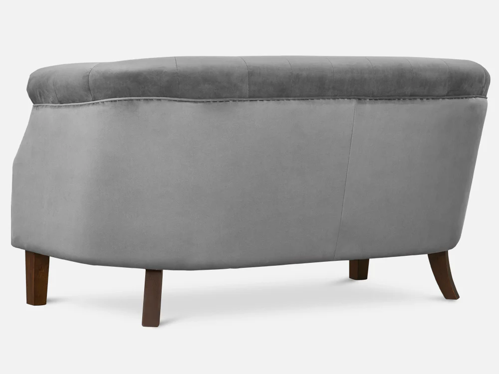 ASTANA 2 Seater Velvet Sofa - GREY - Image 5
