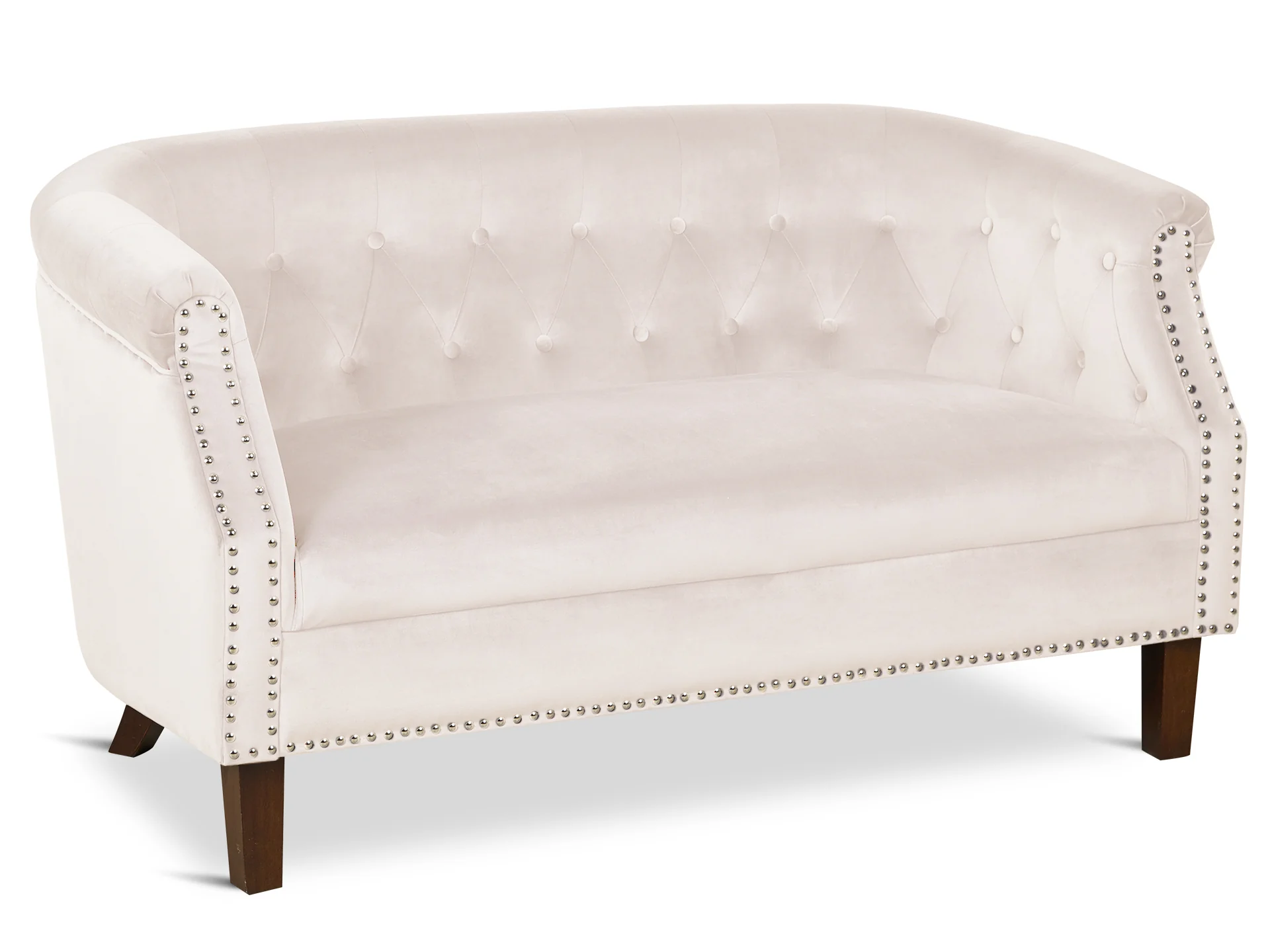ASTANA 2 Seater Velvet Sofa - PINK - Image 2