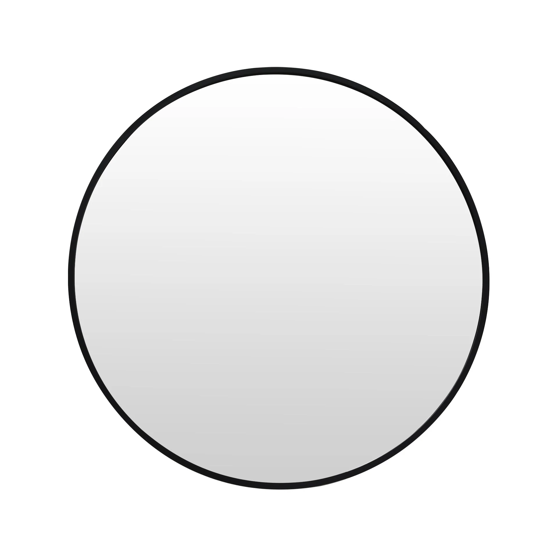 Aura Round Metal Framed Wall Mirror 60cm - Black - Image 6