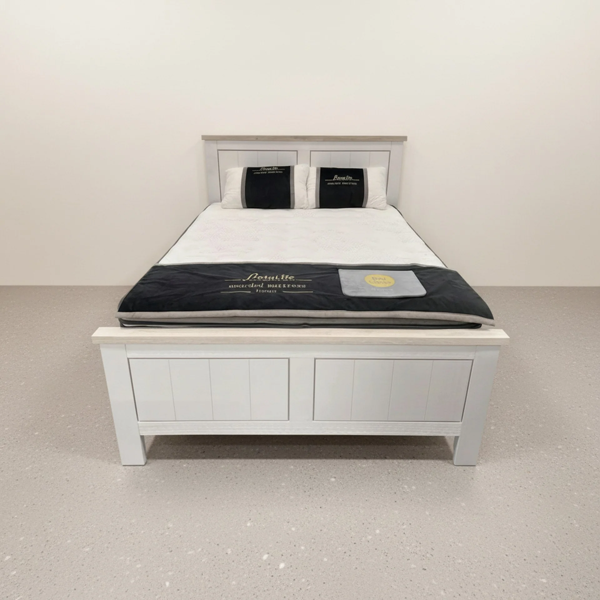 Aurora Solid Wood Queen Bed Frame - White - Image 5