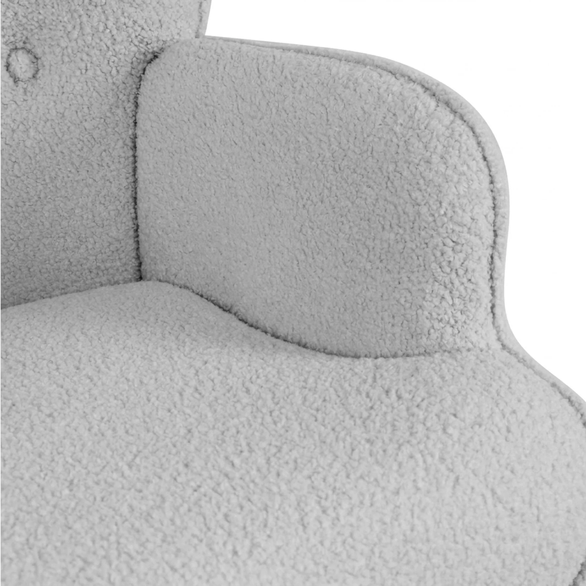 Ava Boucle Rocking Armchair - Light Grey - Image 13