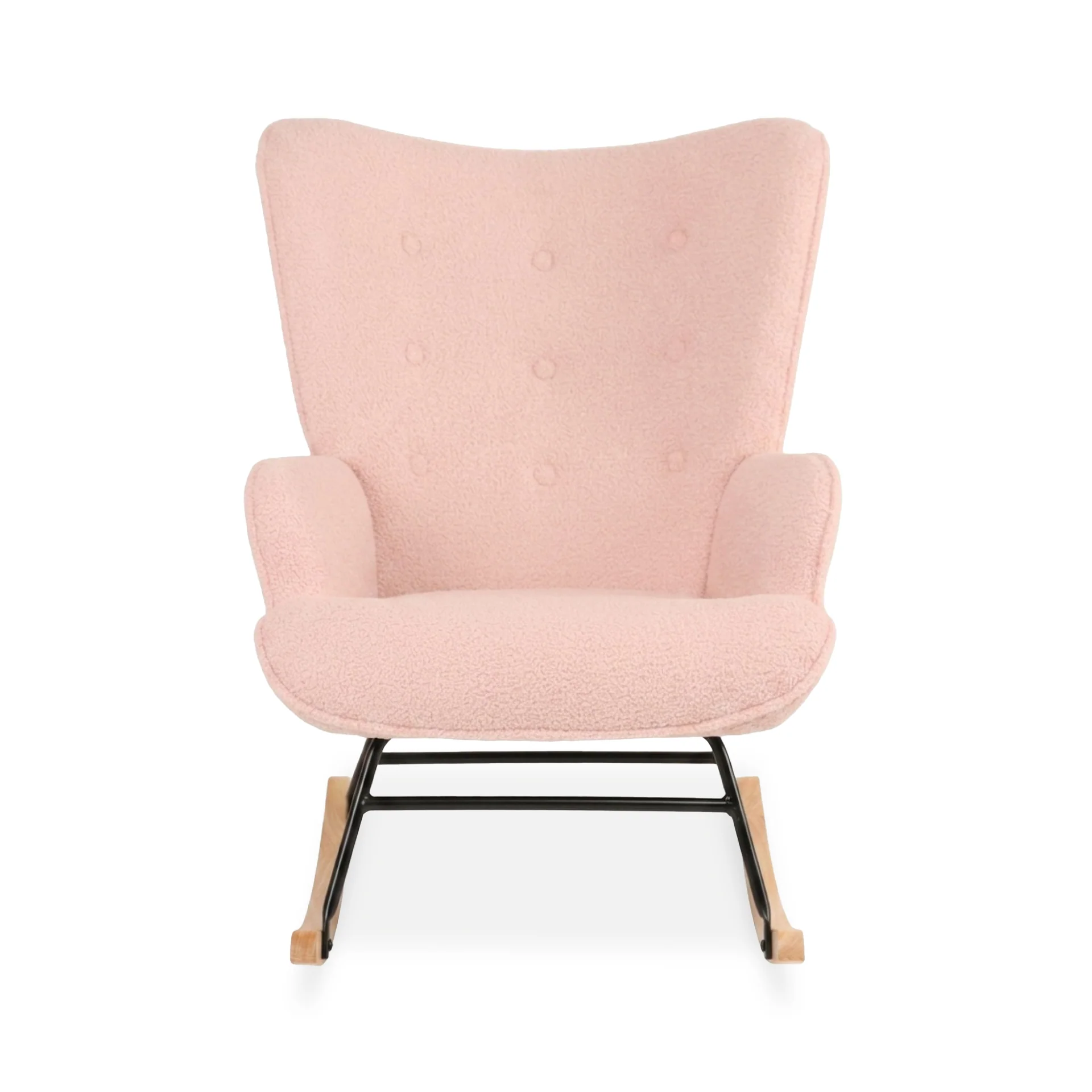 Ava Boucle Rocking Armchair - Pink - Image 9