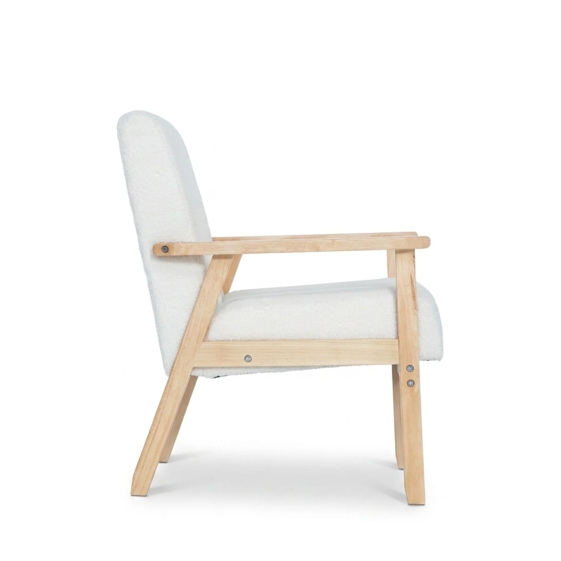 Aven Boucle Armchair - White - Image 9