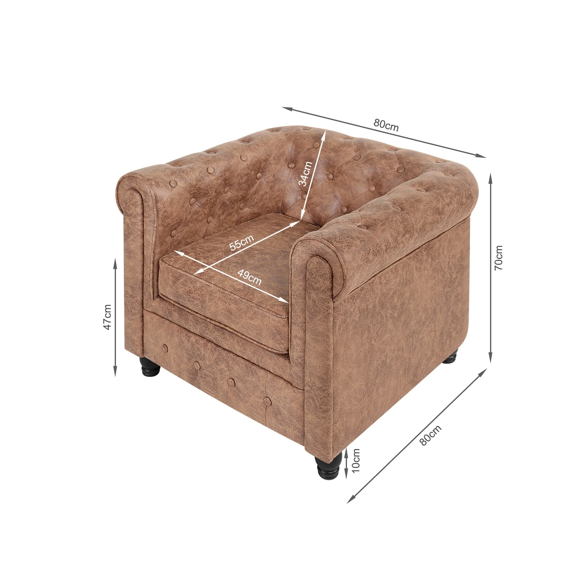 Aviana Occasional Chair - Brown - Image 15
