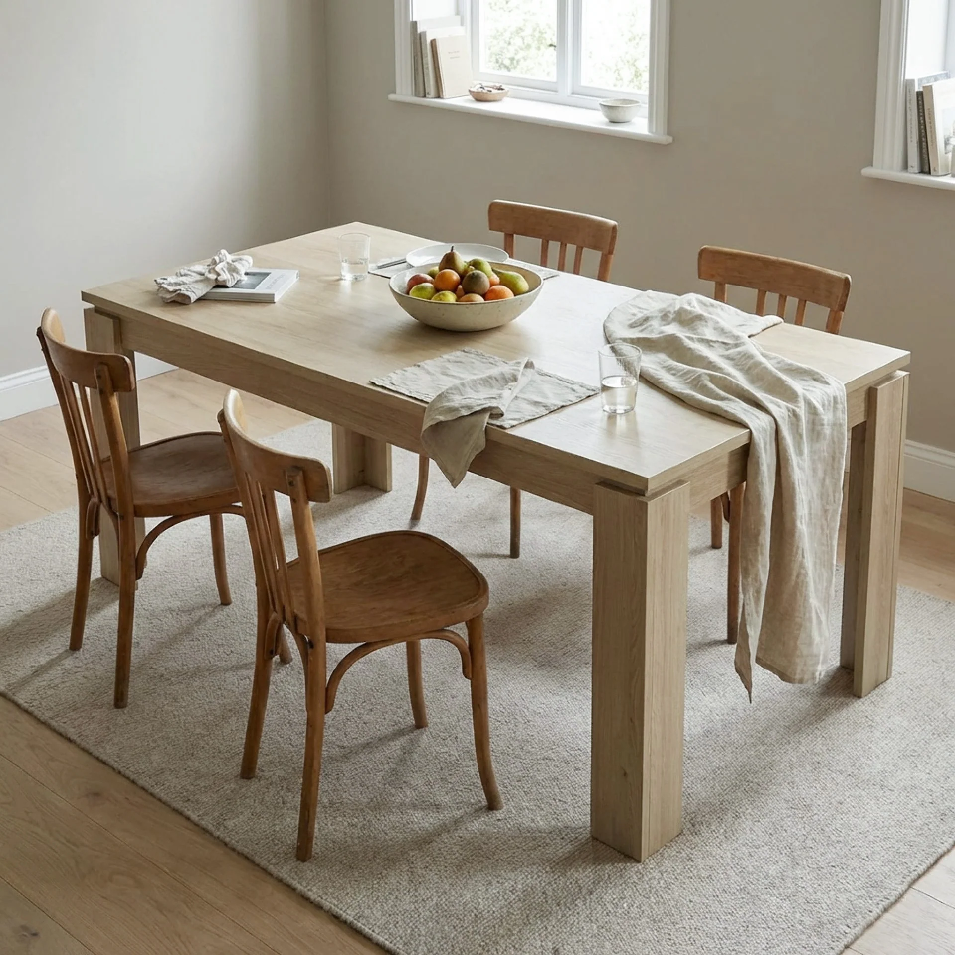 Azar Dining Table Rectangle 160 x 80cm - Natural - Image 2