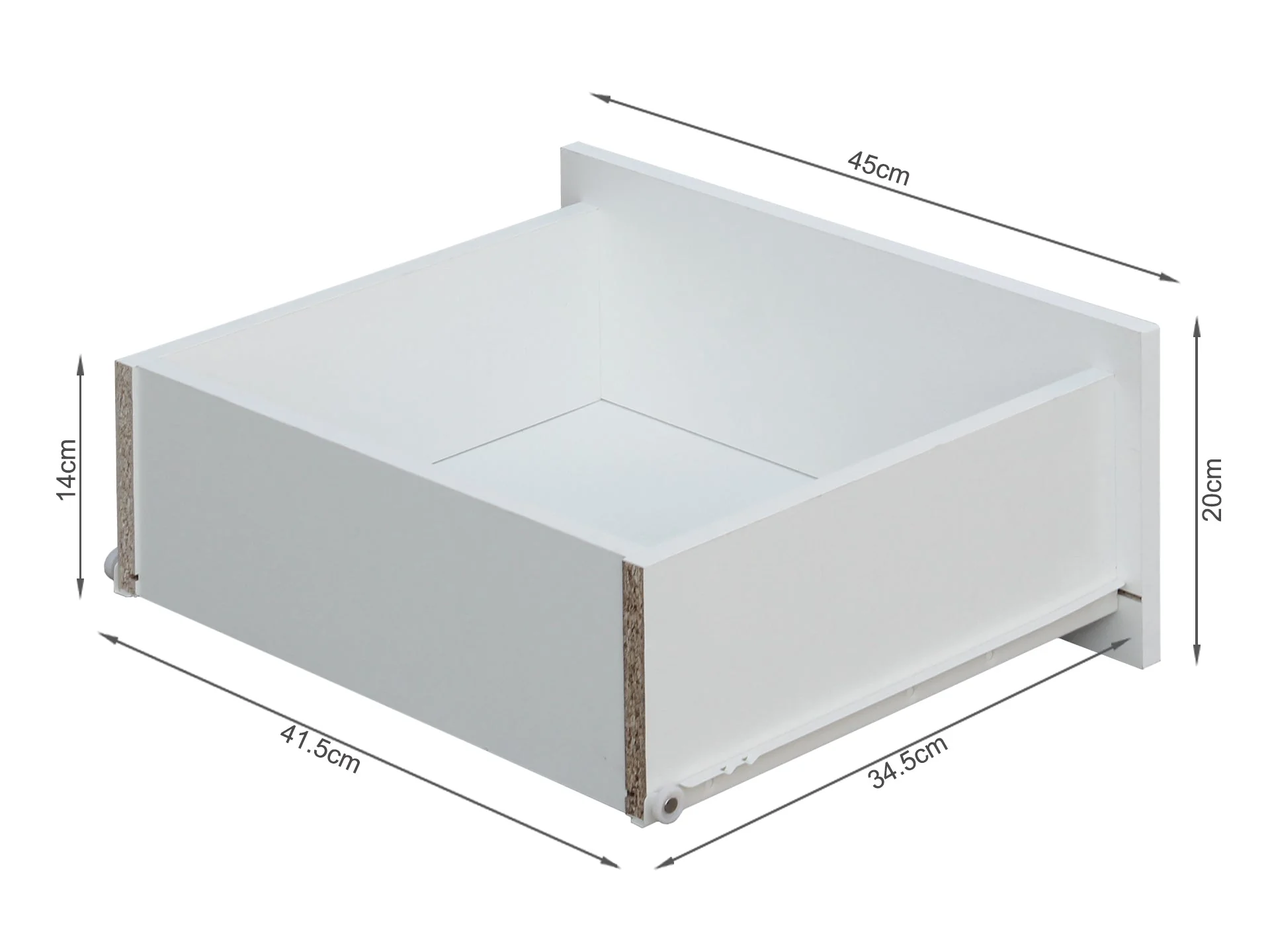 Baikal Wooden Buffet Table with Drawer - White - Image 9