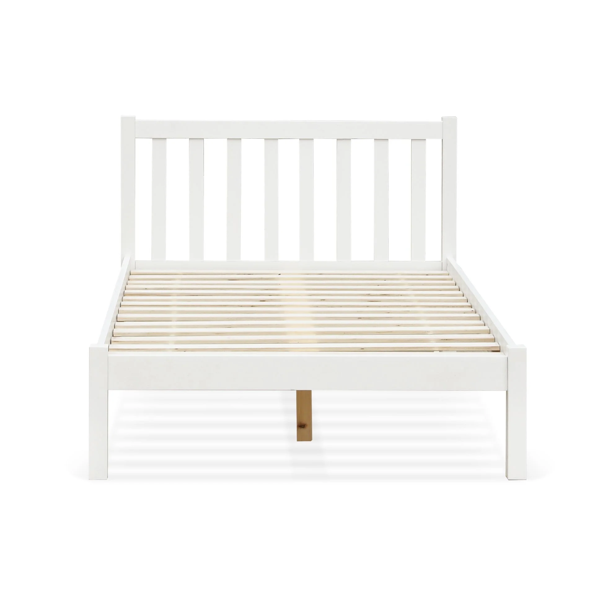 Baker King Single Wooden Bed Frame - White - Image 7