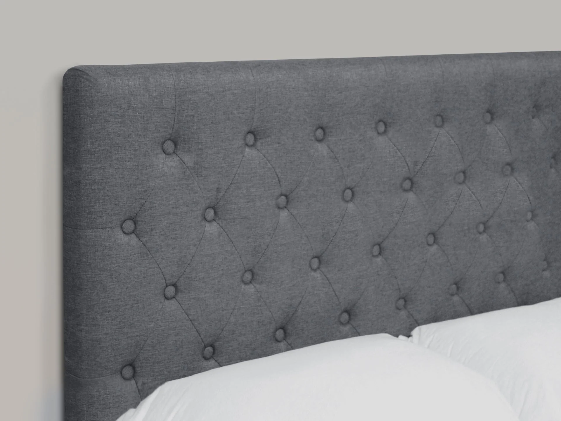BARBARA KING Stand-alone Fabric Headboard - GREY - Image 2