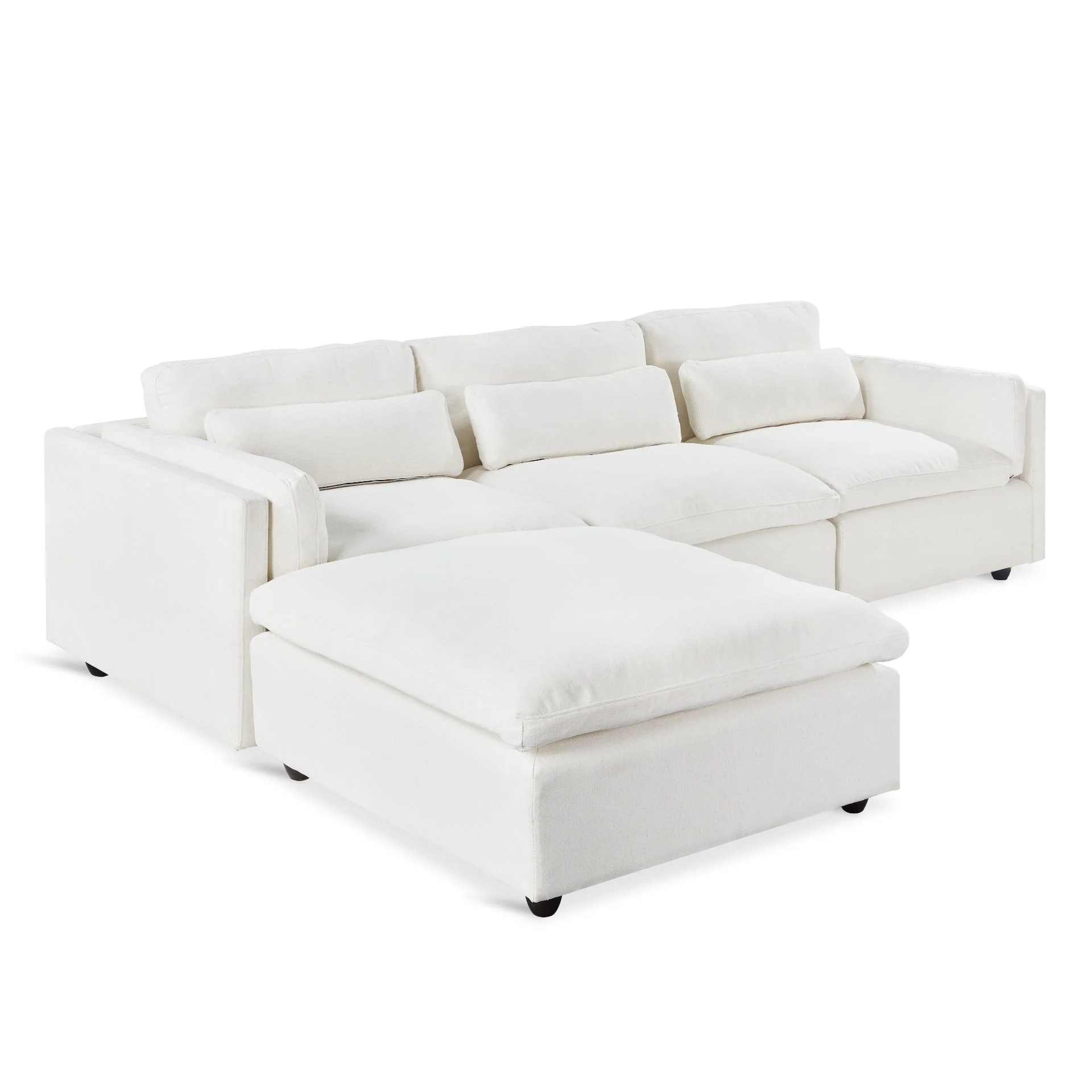 Barmouth Modular Sofa - Linen Cream - Image 9
