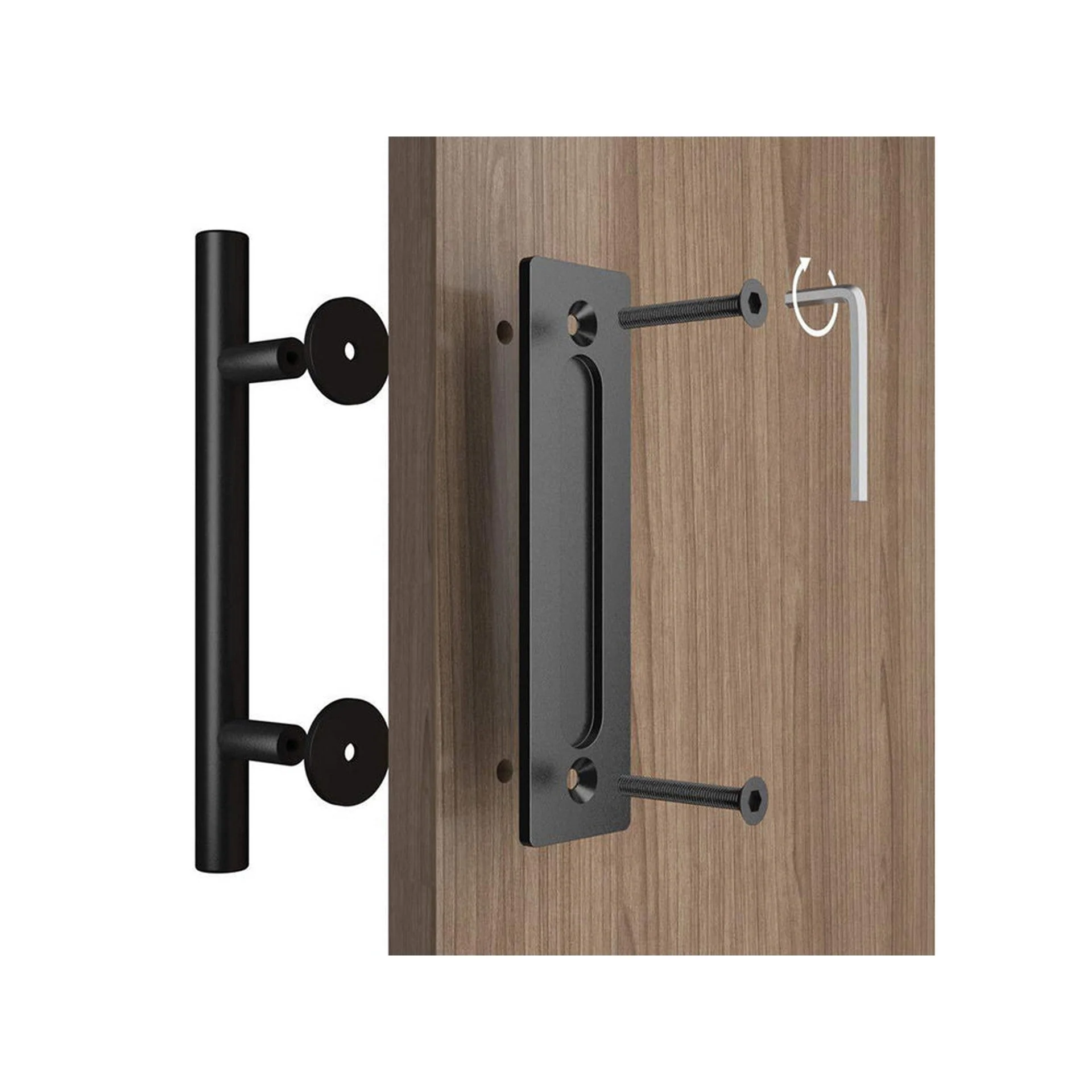 Barn Door Handle 12” - Black - Image 2