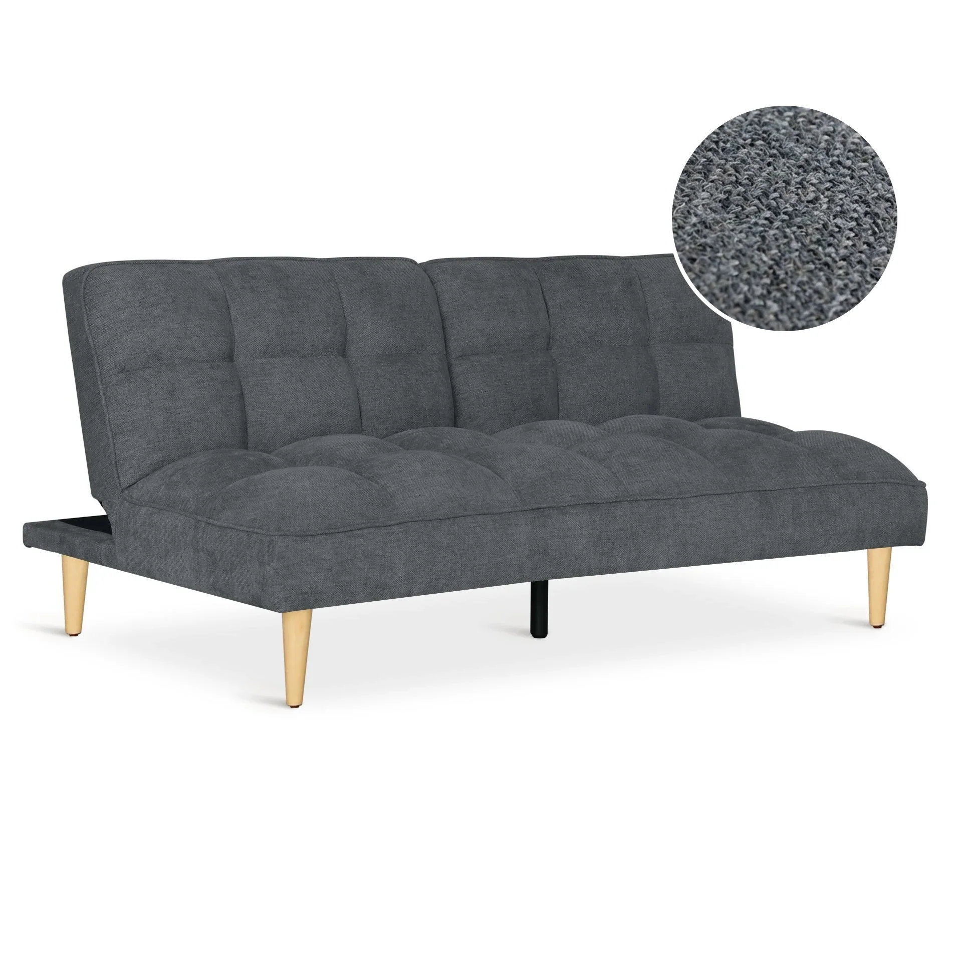 Barton 3 Seater Sofa Bed - Dark Grey - Image 11