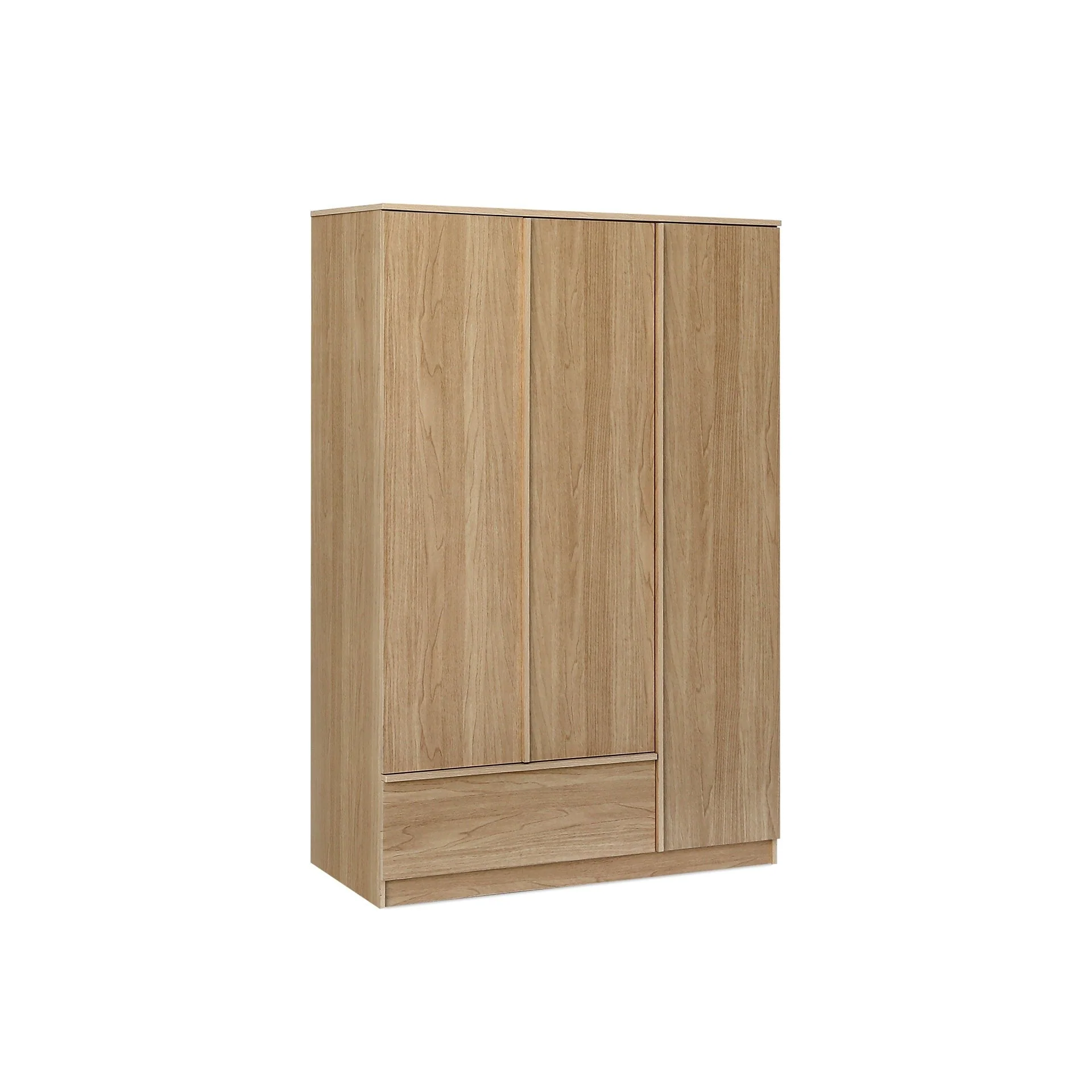Benny 3 Door Wardrobe with Drawer - Light Teak - Image 6