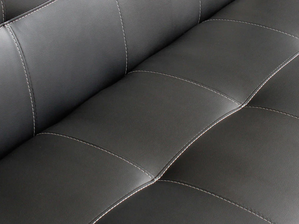 BetaLife 3-Seater PU Sofa Bed BLACK - Image 5