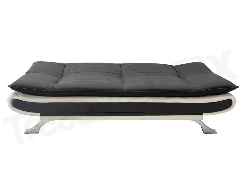 BetaLife 3-Seater PU Sofa Bed BLACK + CREAM - Image 15
