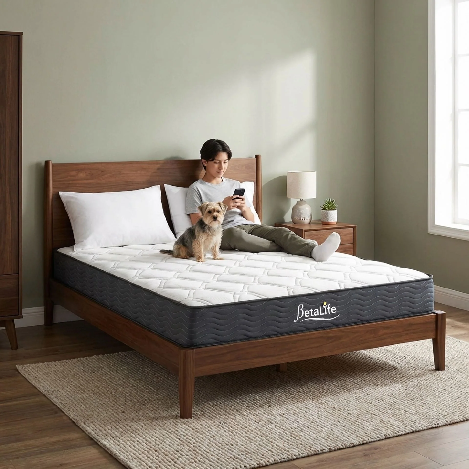 Basics Plus Bonnell Spring Mattress with Pillow - Double - Image 19
