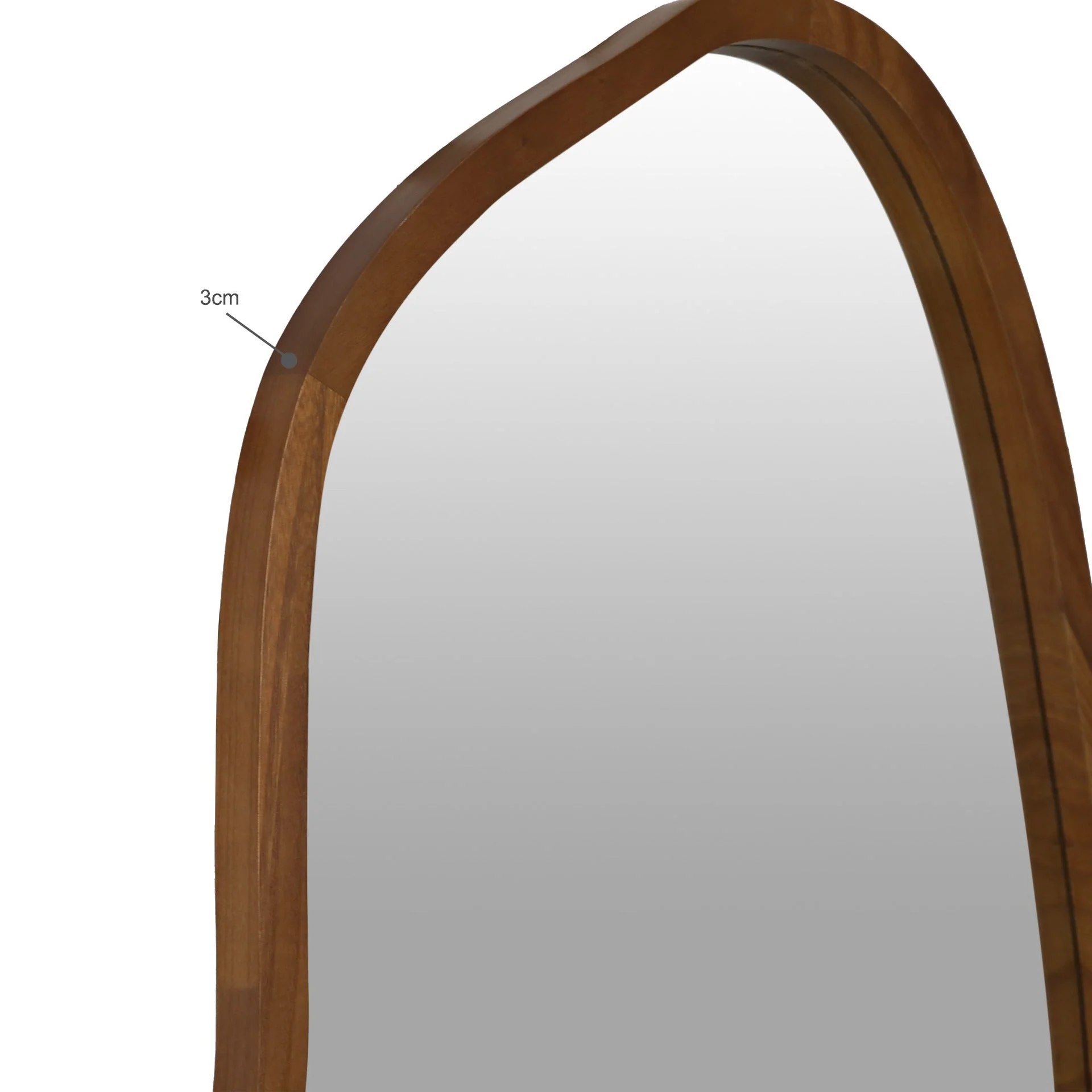 Bliss Pebble Wall Mirror 80cm - Light Wood - Image 14